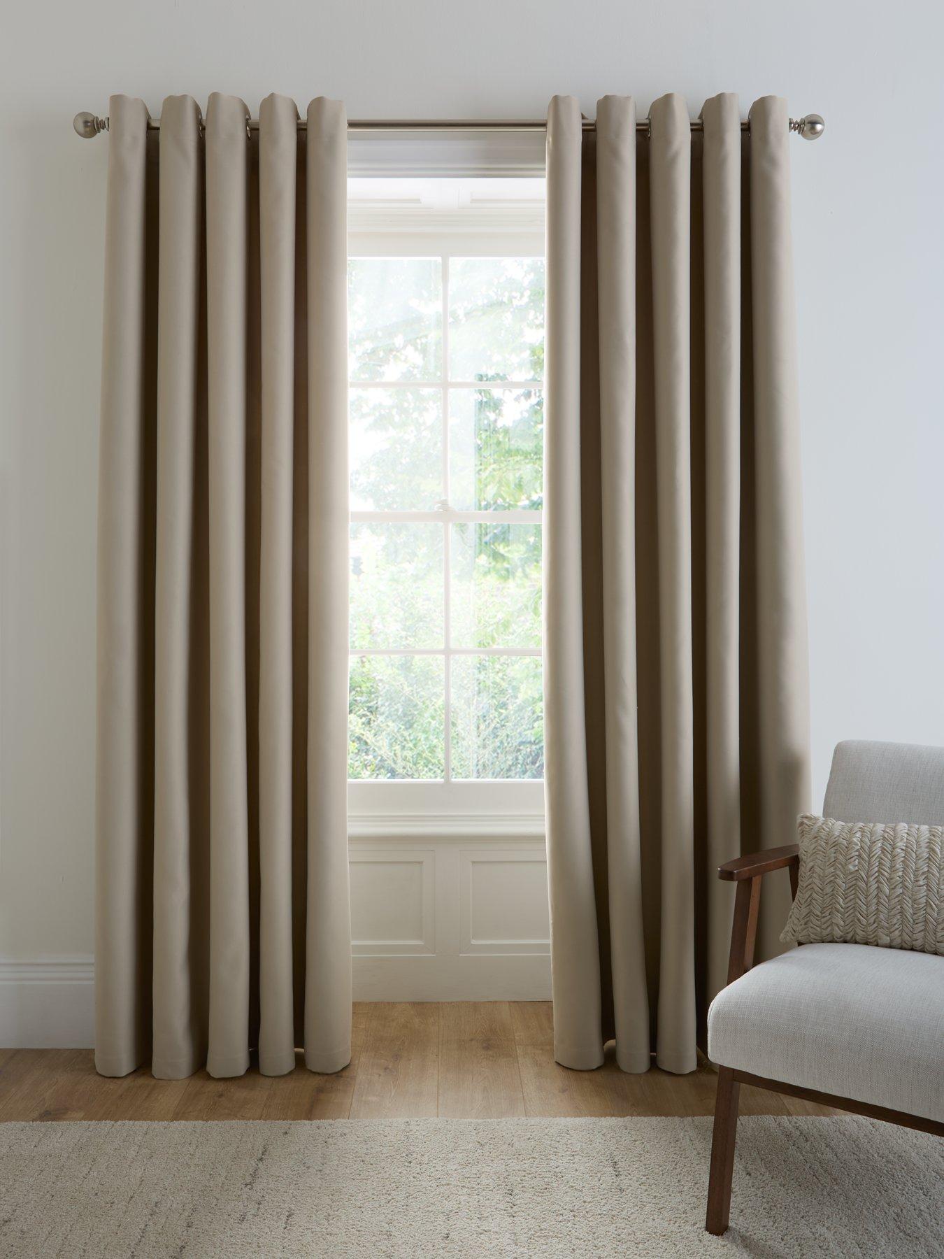 Very Home Woven Blackout Eyelet Curtains