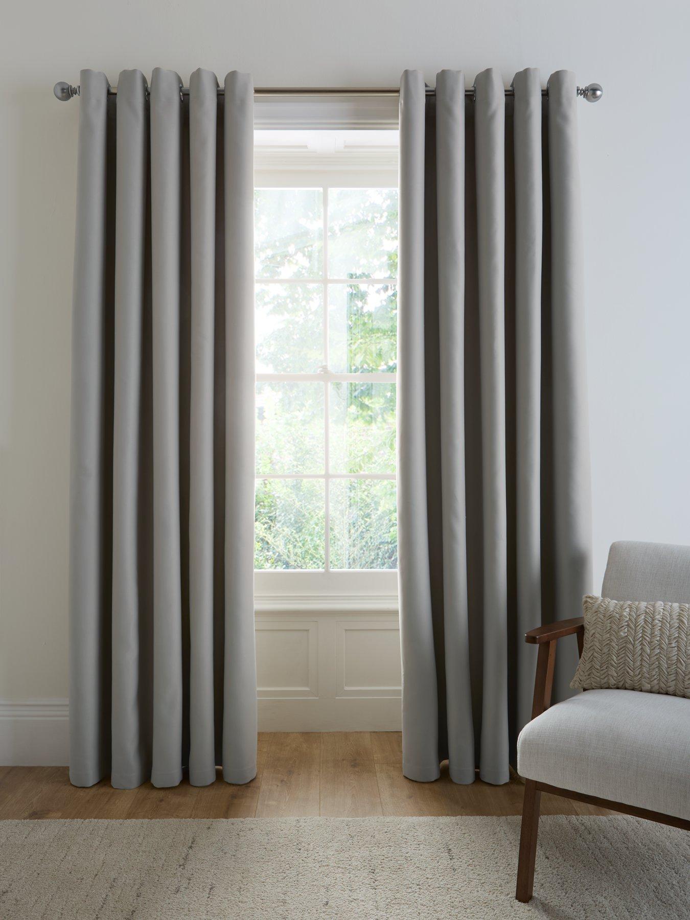 undefined Woven Blackout Eyelet Curtains