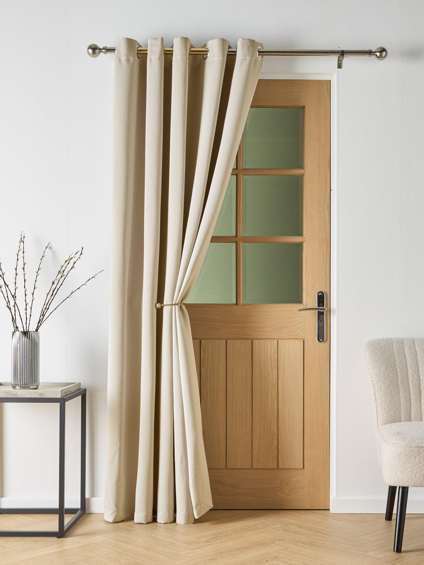 Image 1 of 4 of The Very Collection Woven Blackout Eyelet Door Curtain 66x84