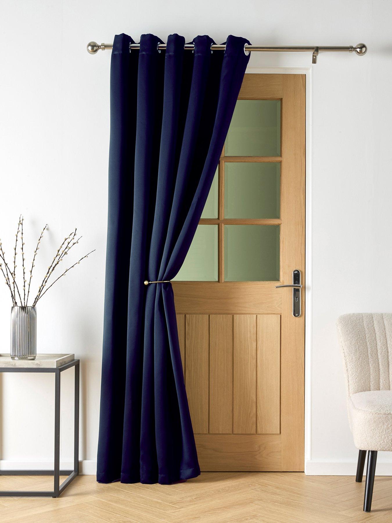 The Very Collection Woven Blackout Eyelet Door Curtain 66x84
