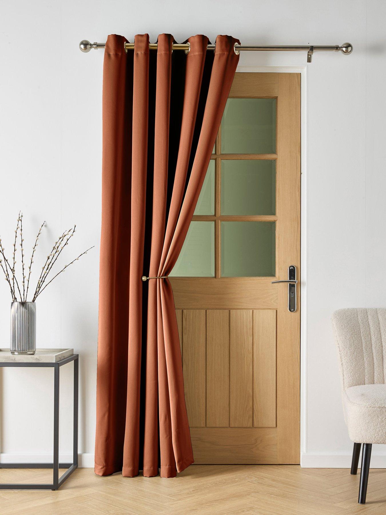 The Very Collection Woven Blackout Eyelet Door Curtain 66x84