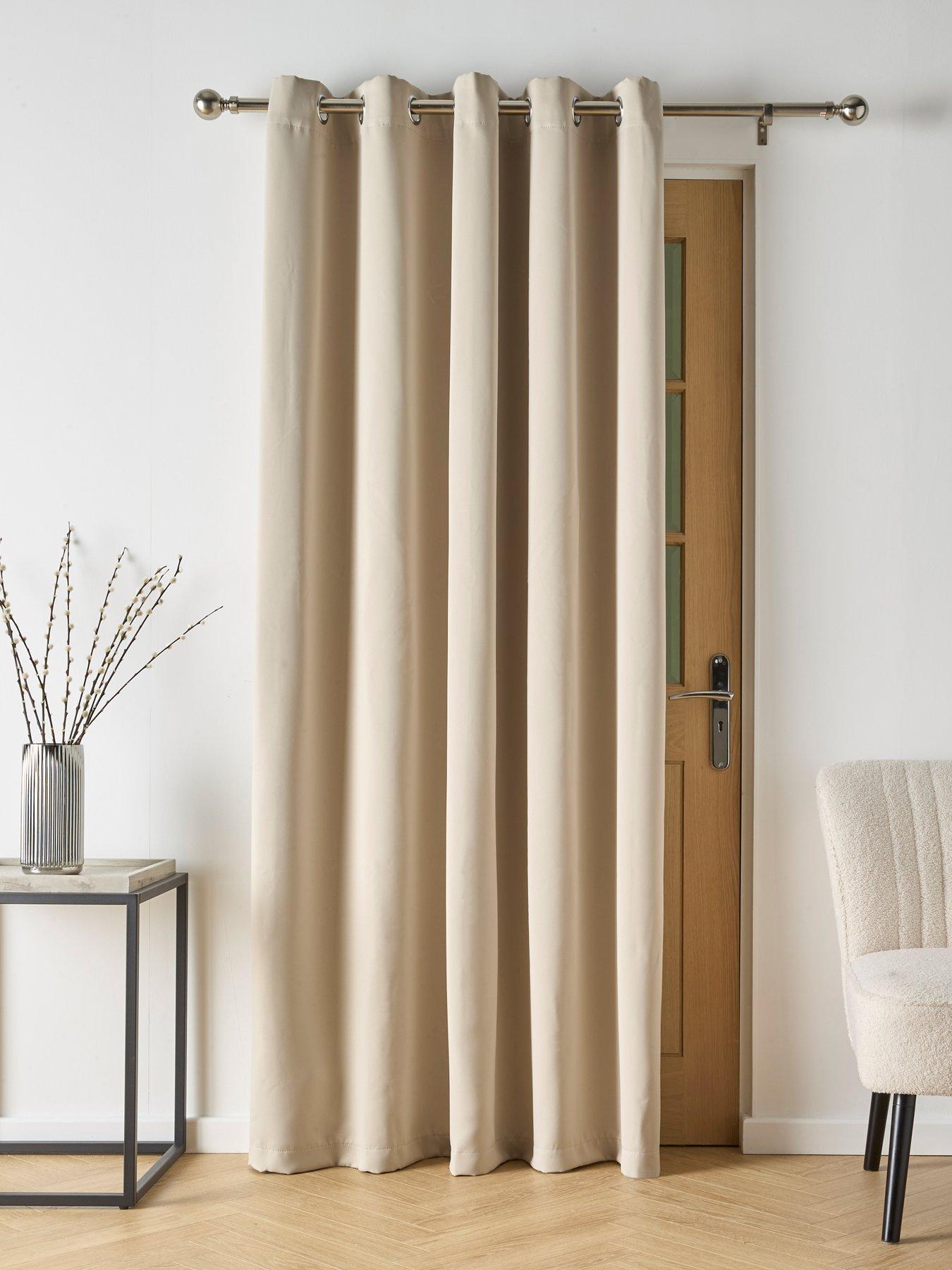 Image 2 of 4 of The Very Collection Woven Blackout Eyelet Door Curtain 66x84