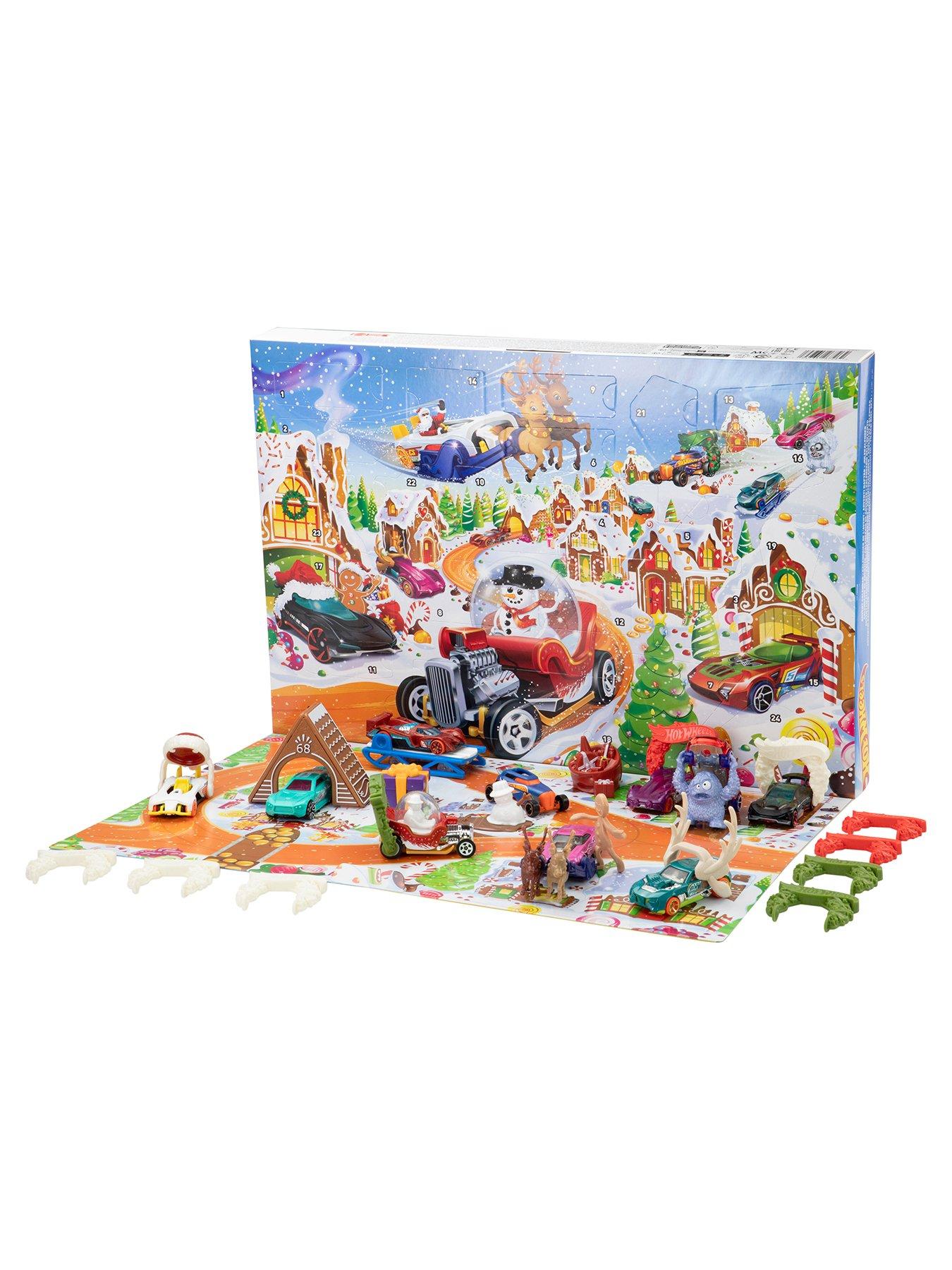 Image 3 of 4 of Hot Wheels Hot Wheels 2025 Advent Calendar with 10 Toy Vehicles in 1:64 Scale & 24 Accessories