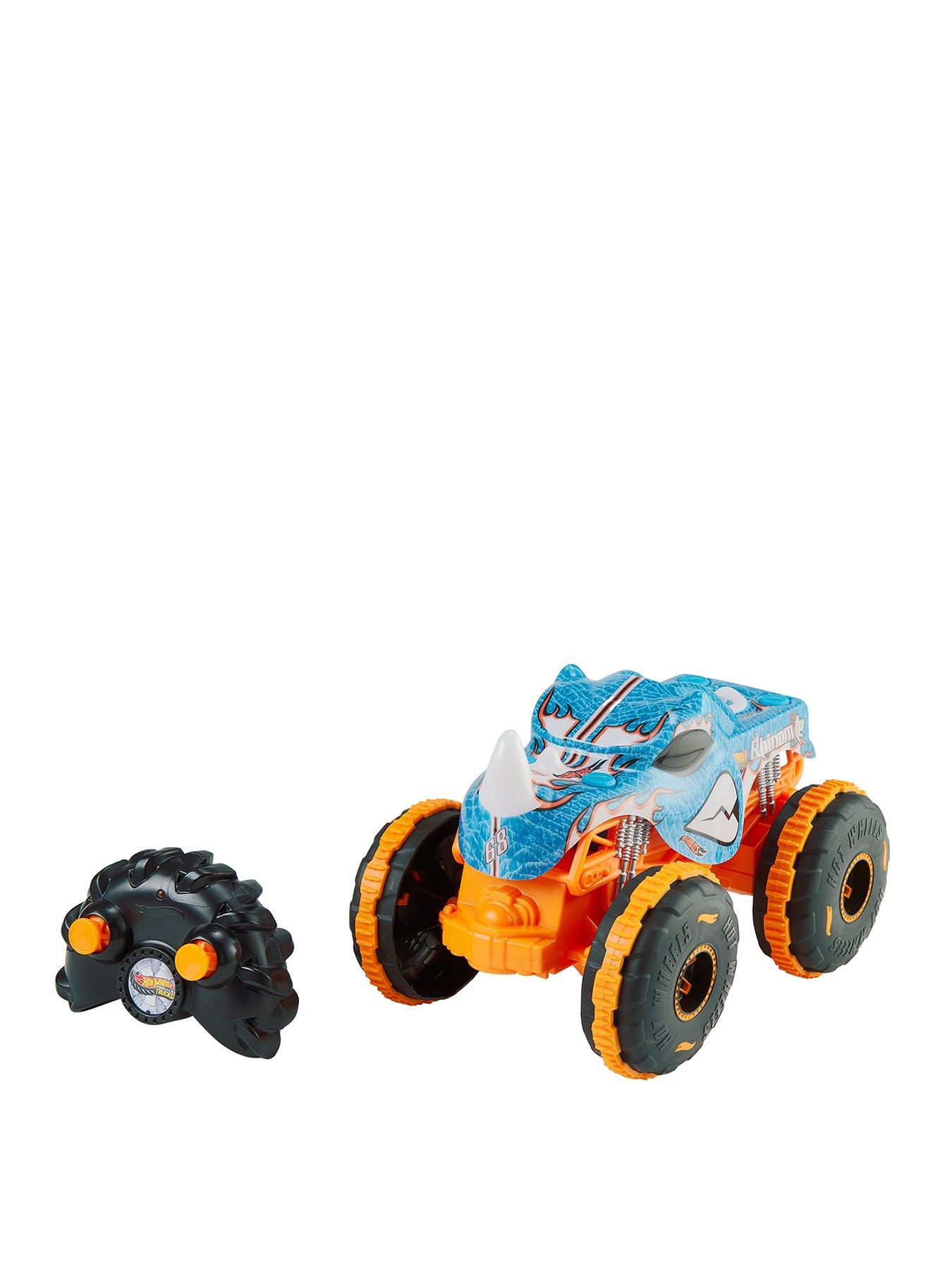 undefined Hot Wheel RC Monster Trucks Rhinomite in 1:24 Scale, Battery-Powered Remote-Control Toy Truck