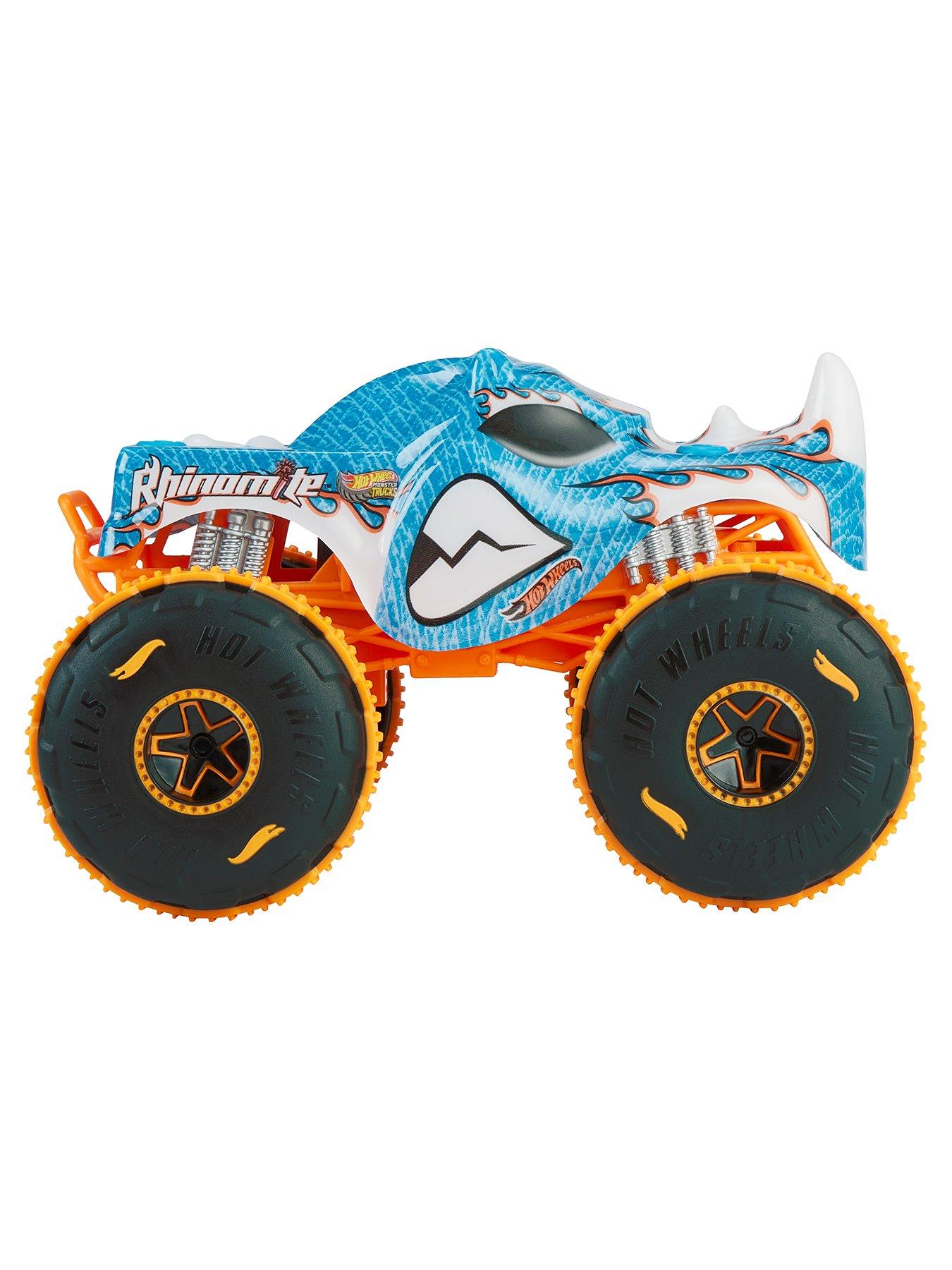 Image 4 of 6 of Hot Wheels Hot Wheel RC Monster Trucks Rhinomite in 1:24 Scale, Battery-Powered Remote-Control Toy Truck