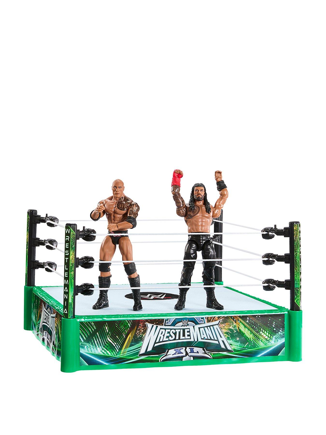 undefined Bloodlines Rules Playset with Ring  &  2 Action Figures, Includes The Rock  &  Roman Reigns