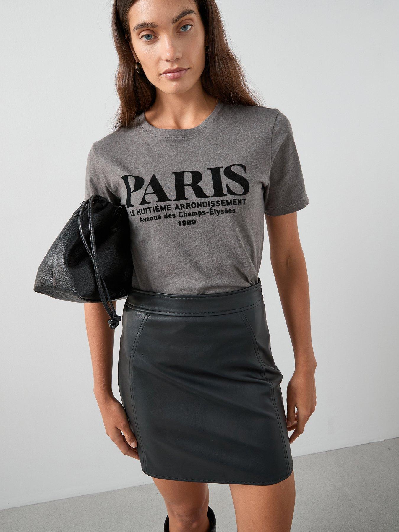 undefined Paris Graphic T-Shirt - Grey