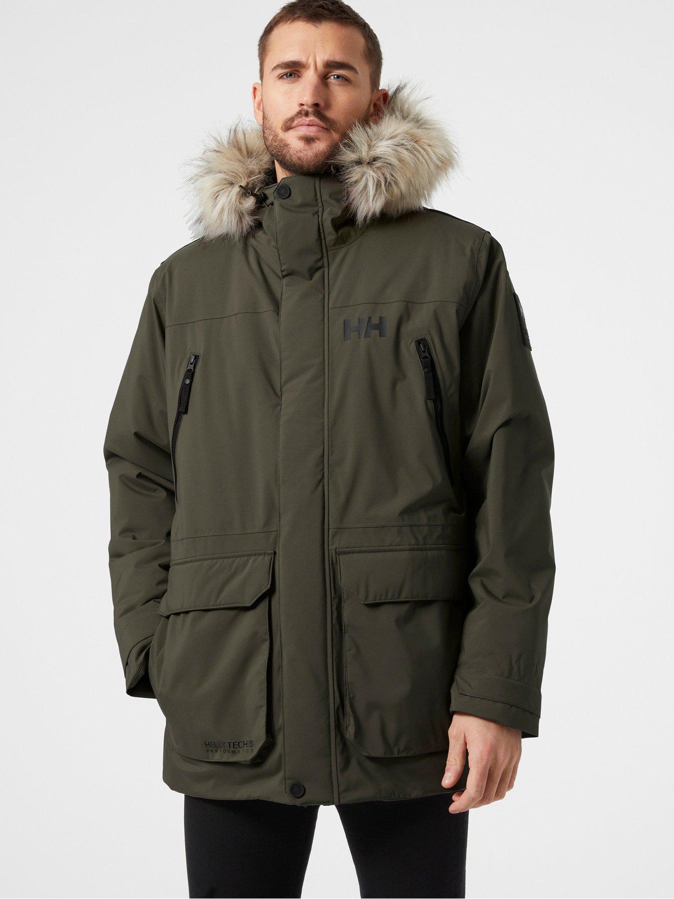 Image 1 of 6 of Helly Hansen Mens Reine Parka Jacket- Green