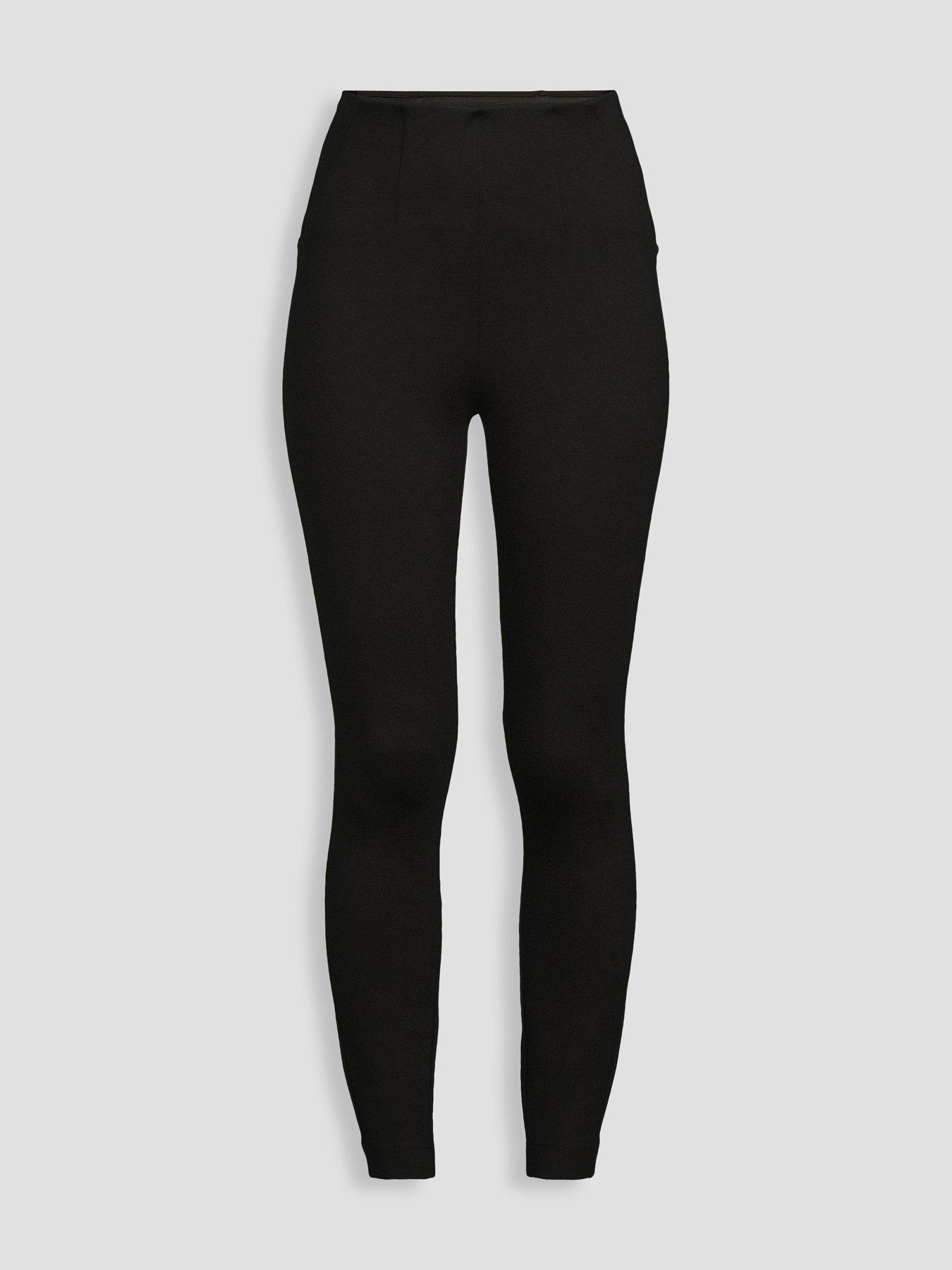 Image 7 of 7 of The Very Collection Womens Premium Stretch Ponte High Rise Pull-On Leggings - Black