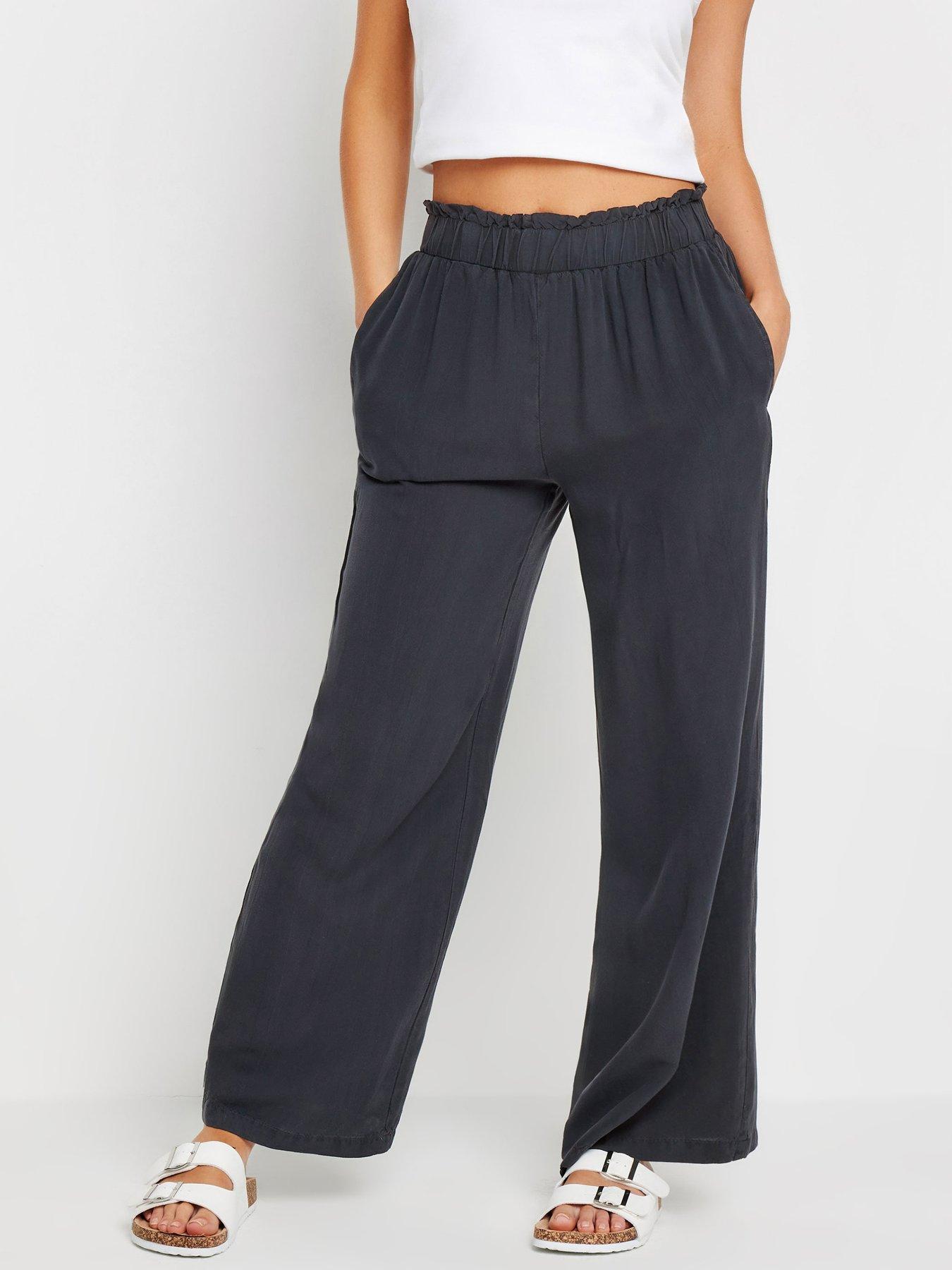 PixieGirl Petite Acid Wash Wide Leg Trousers
