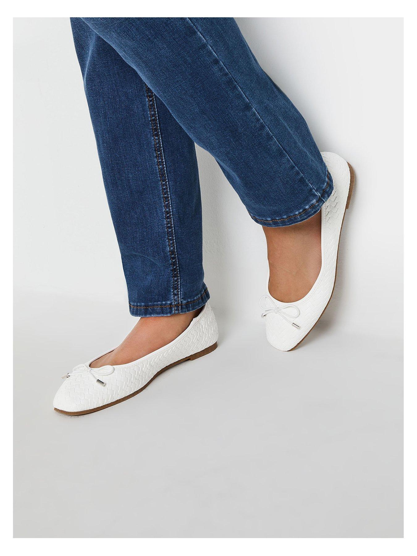  image of long-tall-sally-woven-ballet-pump