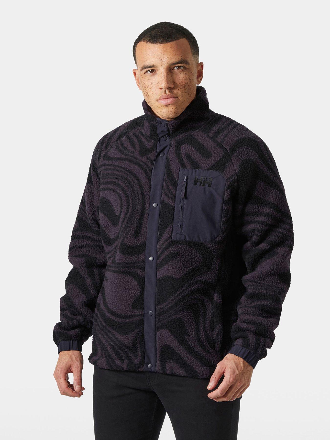 Image 1 of 3 of Helly Hansen Mens Panorama Printed Pile Snap Fleece- Purple