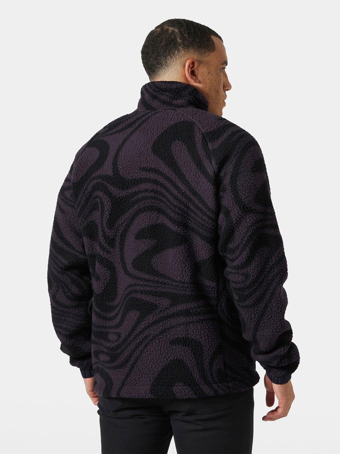 Image 2 of 3 of Helly Hansen Mens Panorama Printed Pile Snap Fleece- Purple