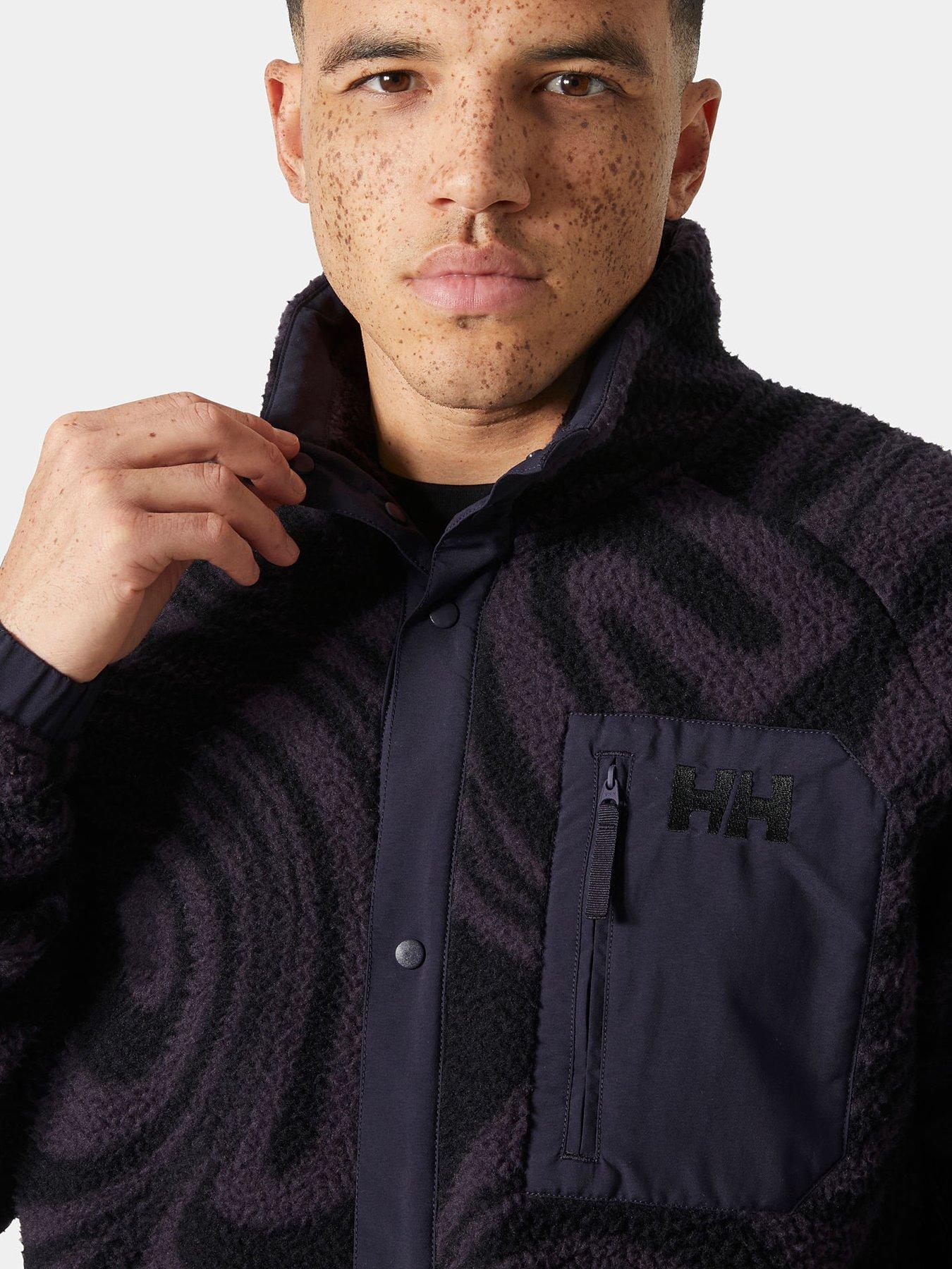 Image 3 of 3 of Helly Hansen Mens Panorama Printed Pile Snap Fleece- Purple