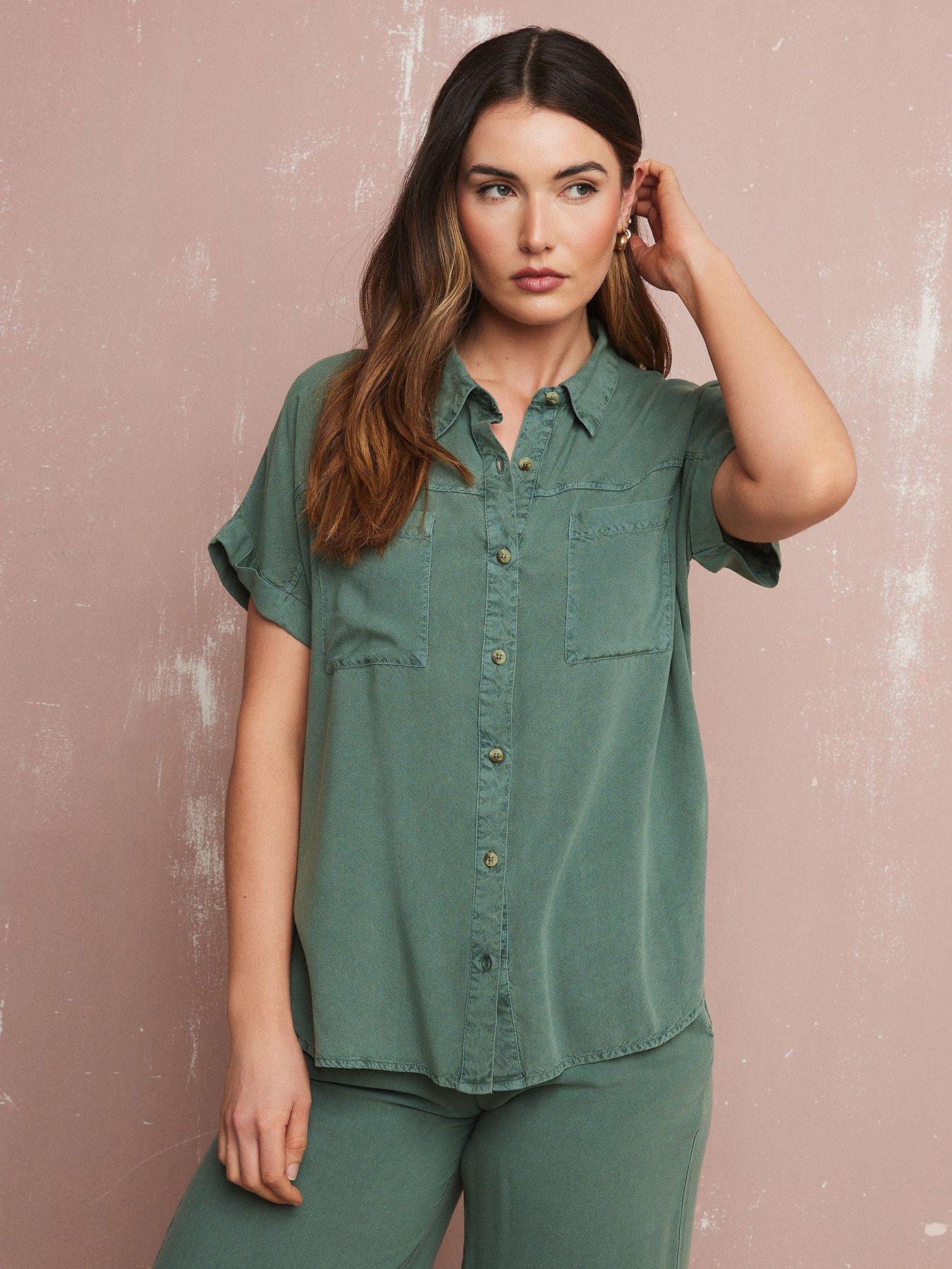 undefined Tall Acid Wash Pocket Shirt