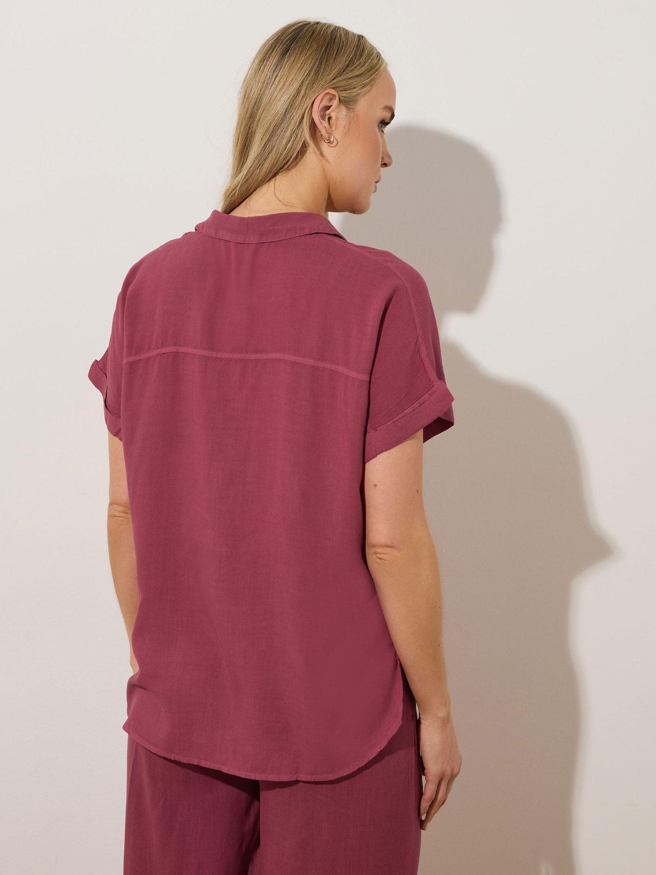  image of long-tall-sally-tall-acid-wash-pocket-shirt