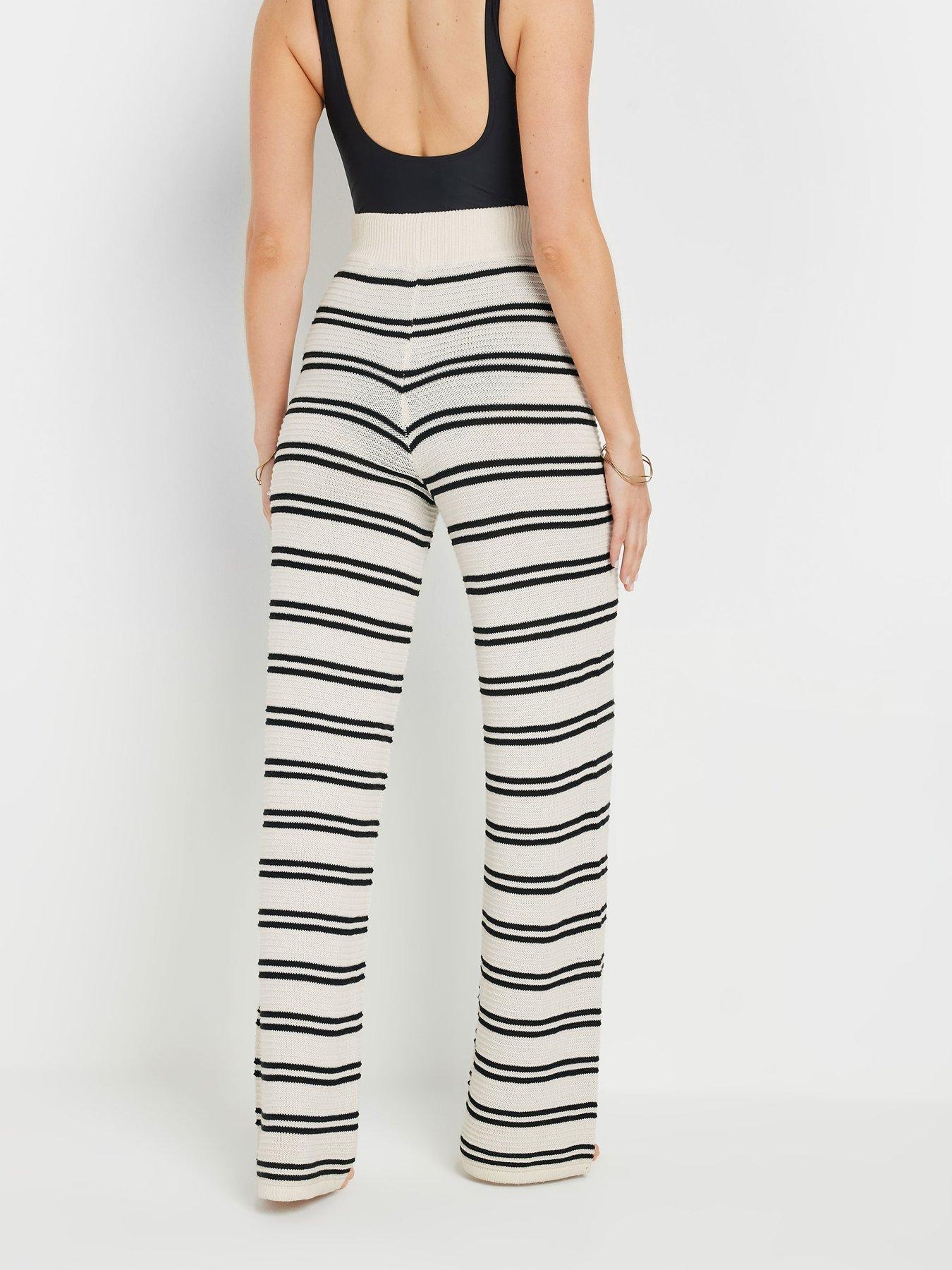  image of long-tall-sally-tall-stripe-wide-leg-knit-trouser