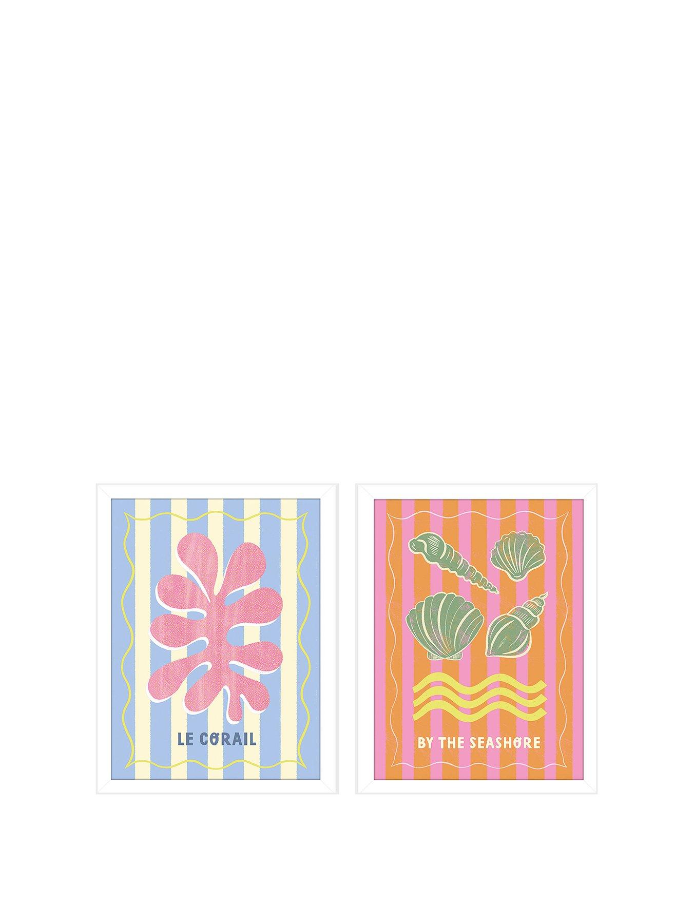  image of the-art-group-melissa-donne-le-corail-by-the-seashore-set-of-2-framed-prints-33x43cms