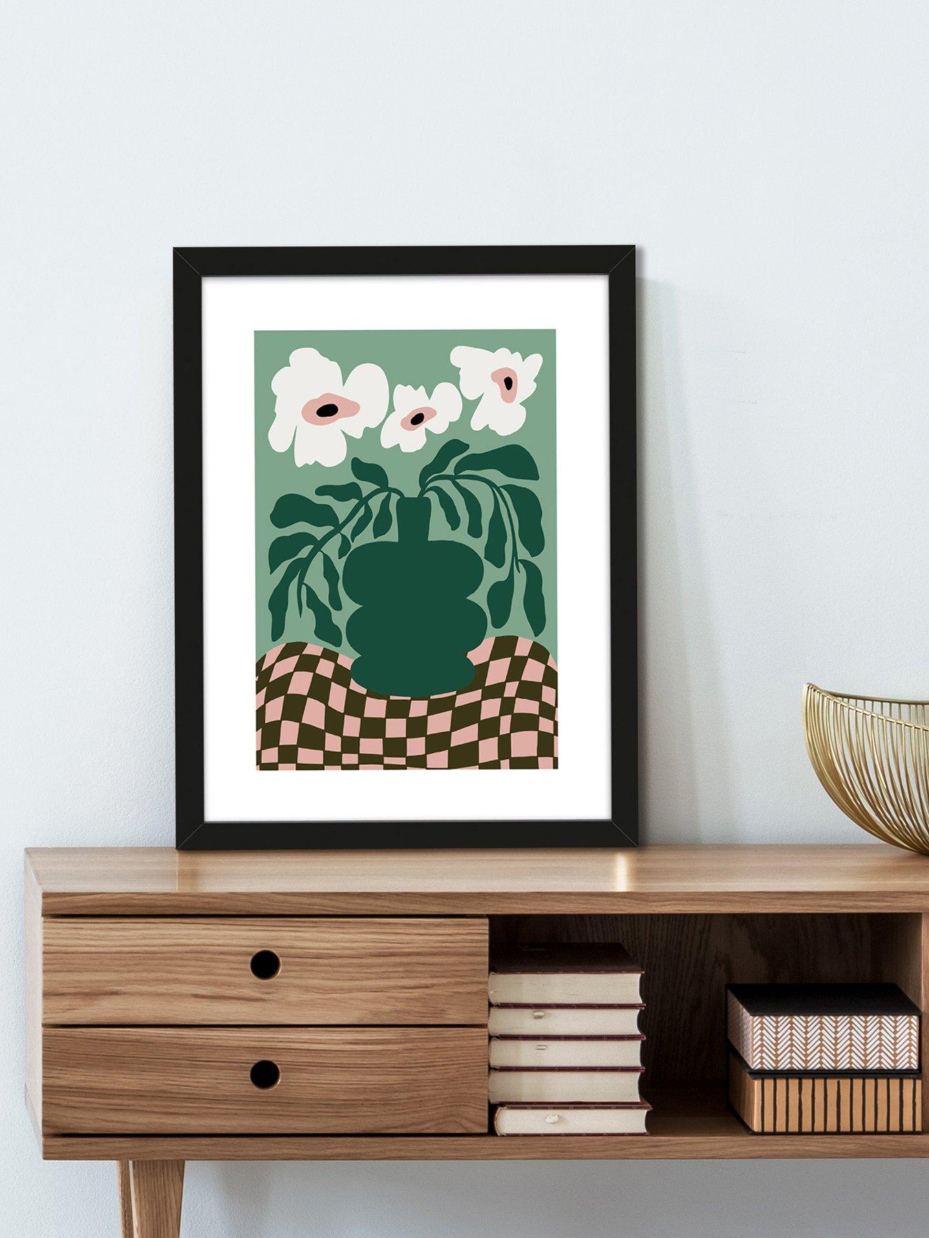 undefined Bold Blossom Pottery Framed Art Print by Miho Art Group