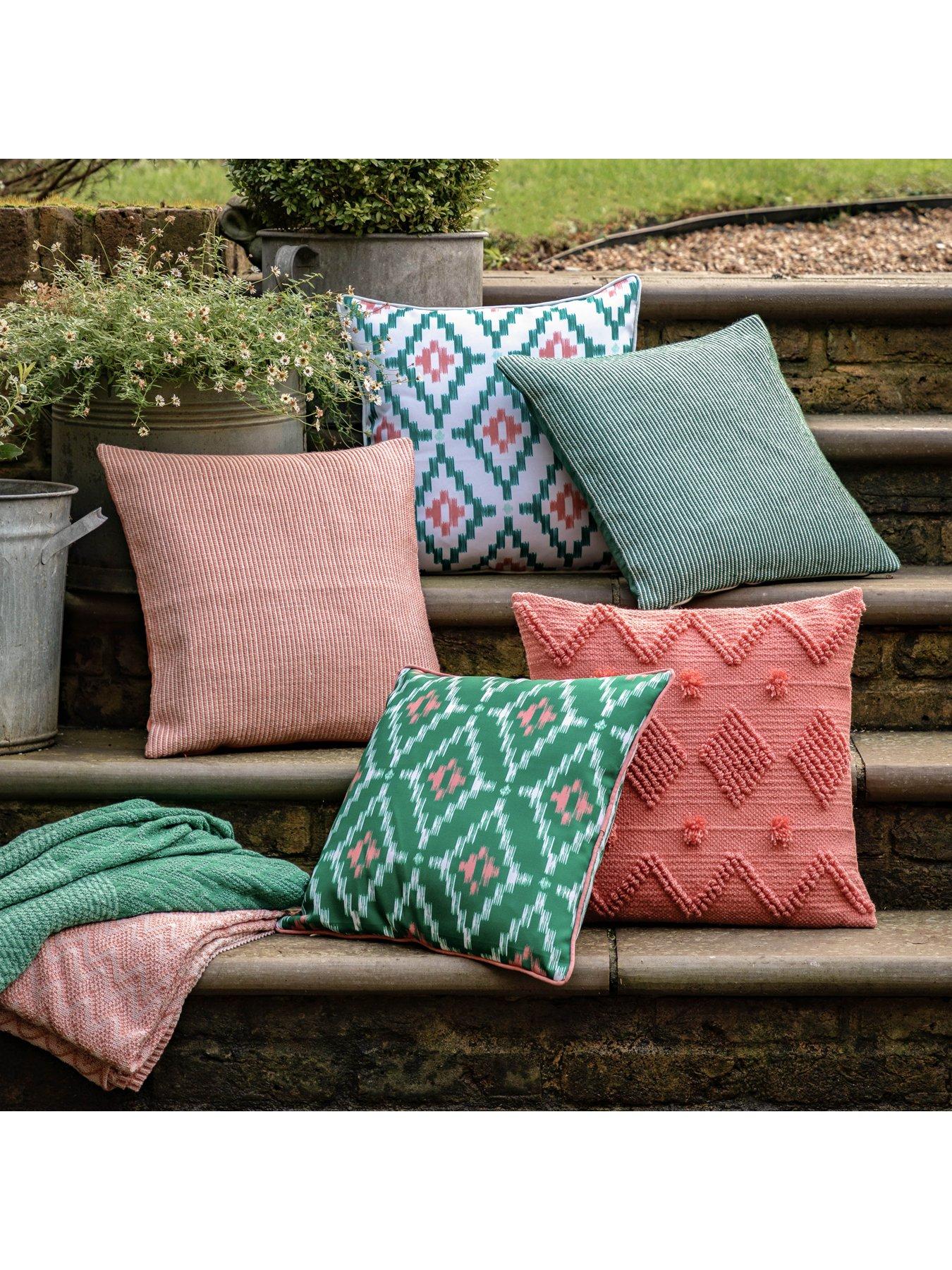  image of gallery-nalu-knitted-herringbone-throw-apricotnbsp