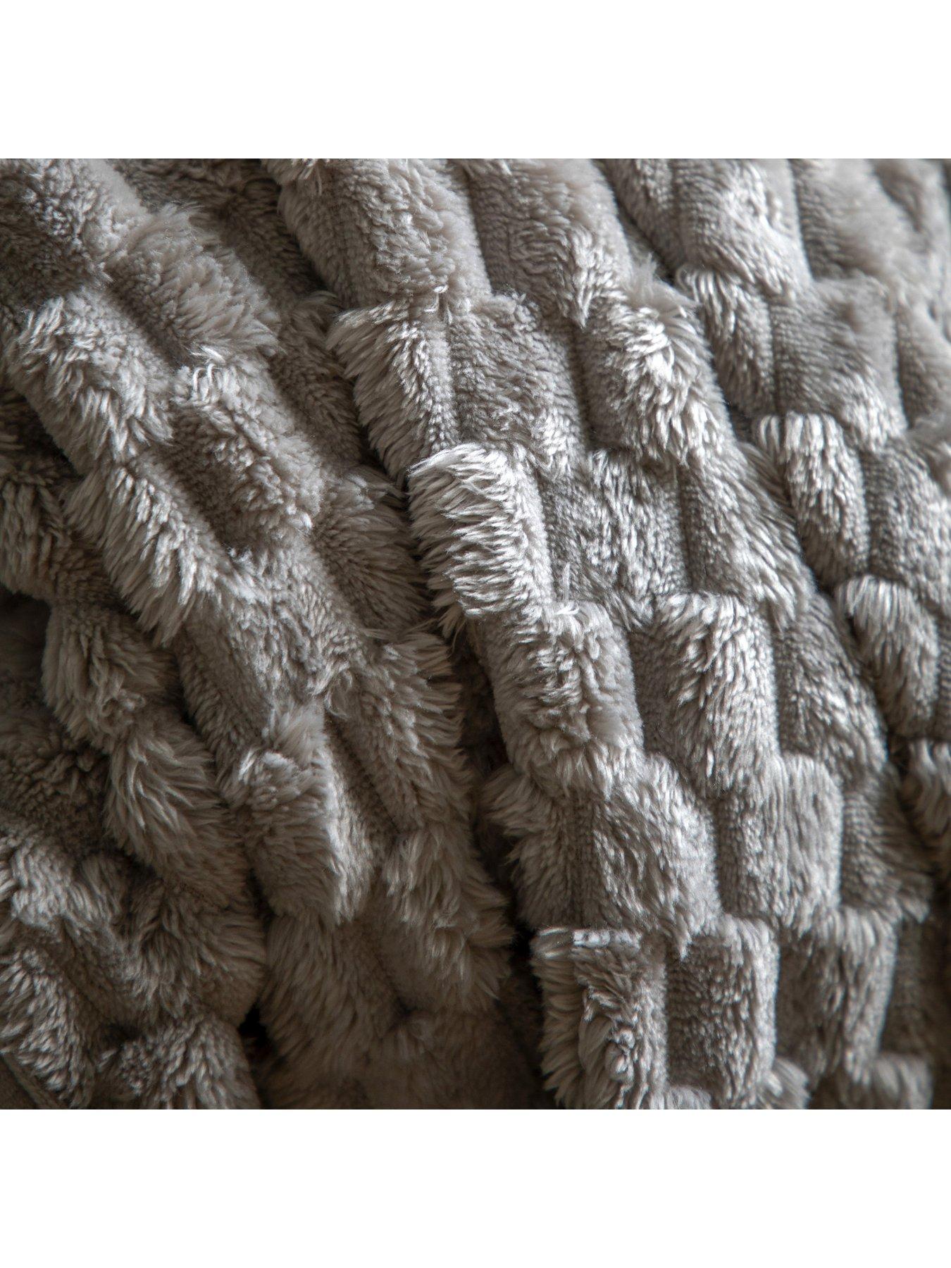 image of gallery-jacquard-velvet-knitted-throw-grey