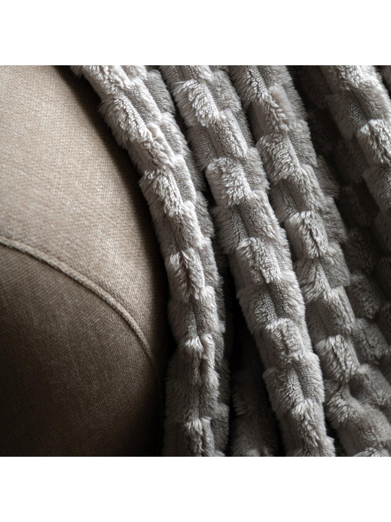  image of gallery-jacquard-velvet-knitted-throw-grey