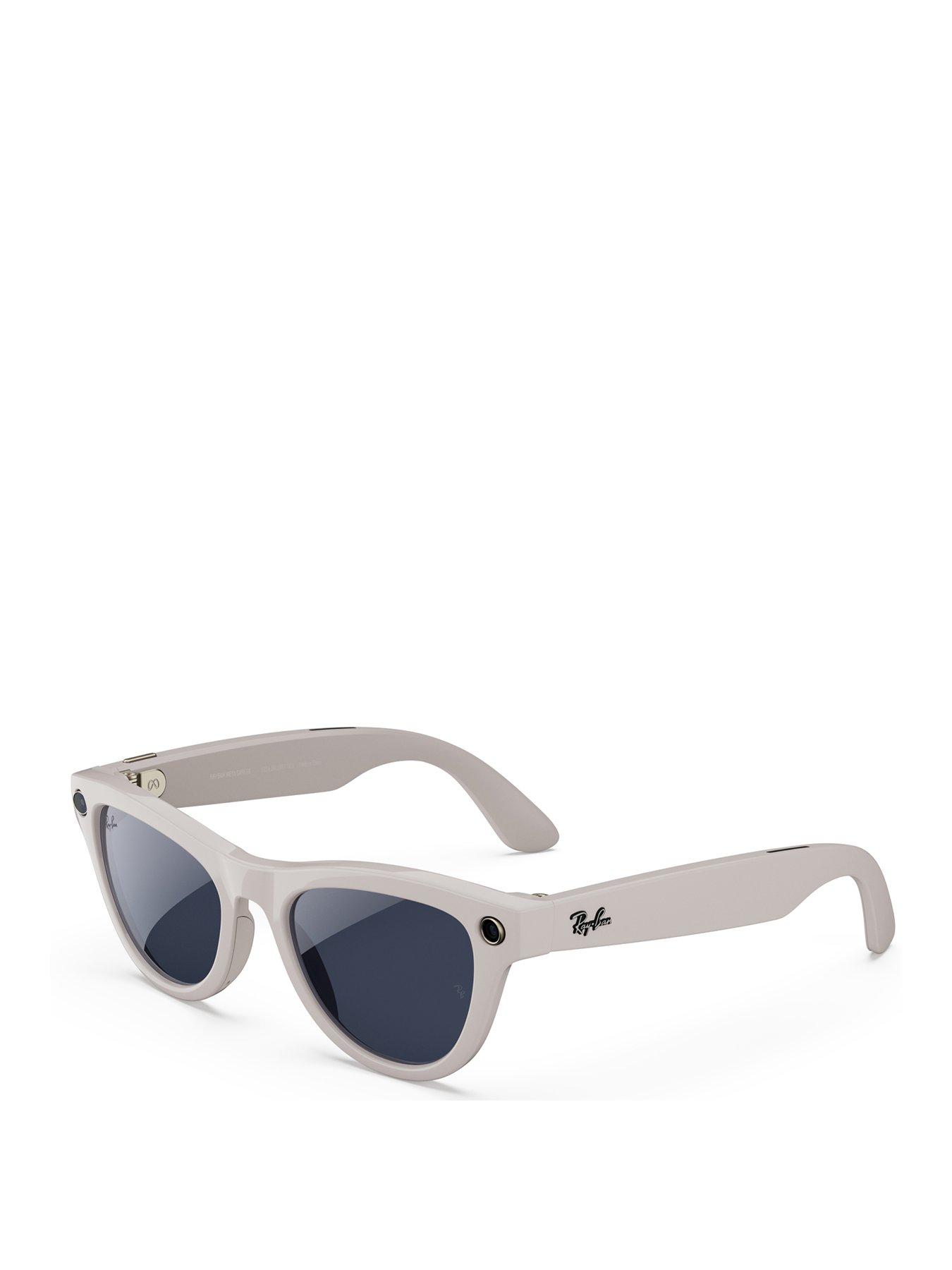 Ray-Ban Meta Skyler Shiny Chalk Gray, Gen S Sapphire Littlewoods