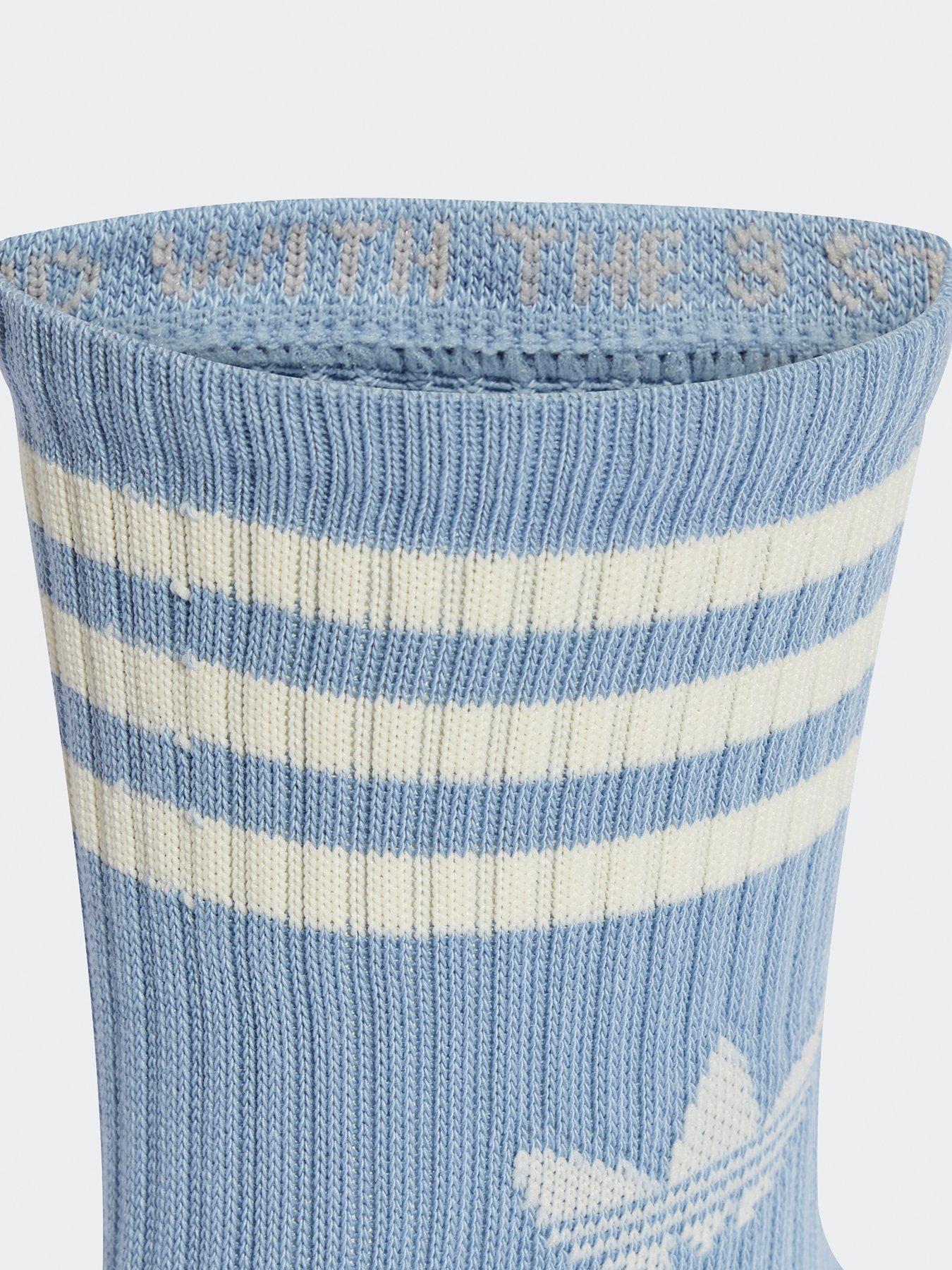Image 3 of 4 of adidas Originals Men's 3 Stripe Crew Socks 3 Pack - Multi