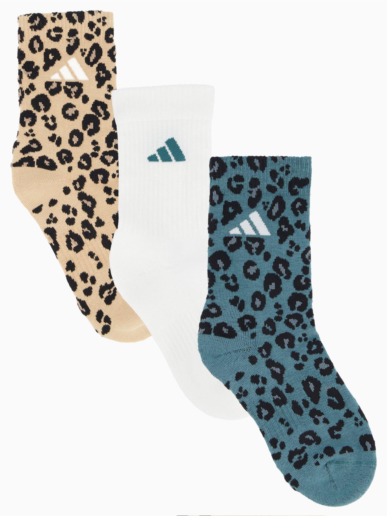 adidas Sportswear Women's Leopard Socks 3 Pack - Multi