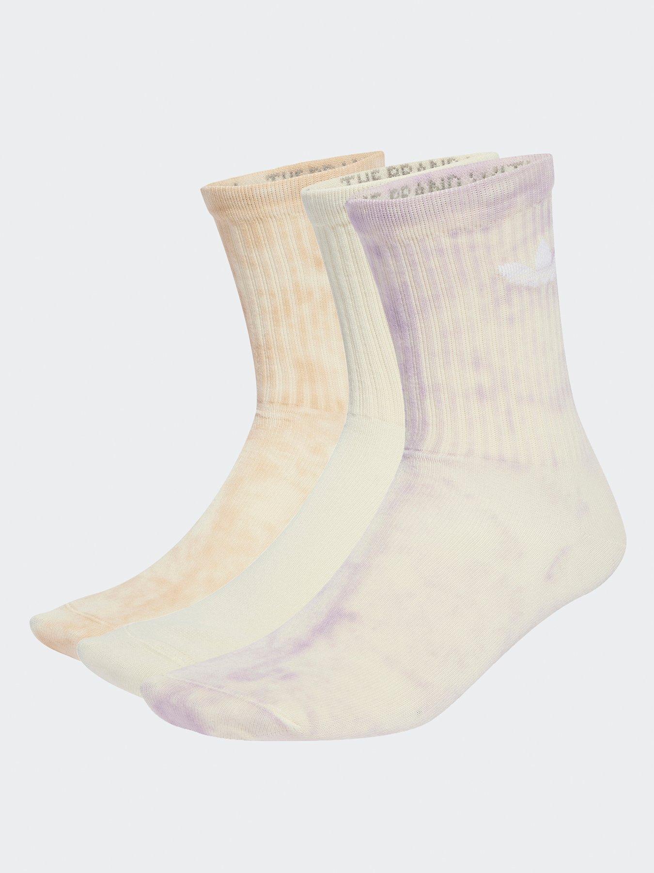 adidas Originals Women's Tie Dye Crew Socks 3 Pack - Multi