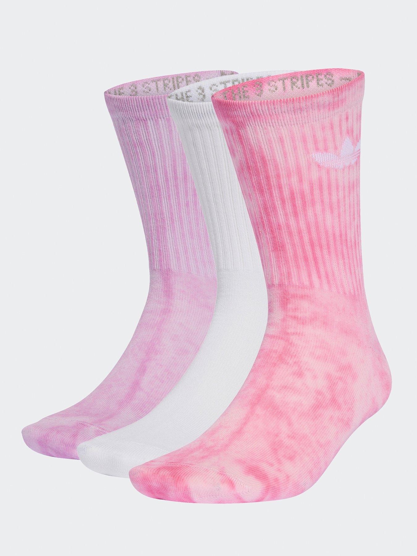 Image 1 of 4 of adidas Originals Women's Tie Dye Crew Socks 3 Pack - Multi