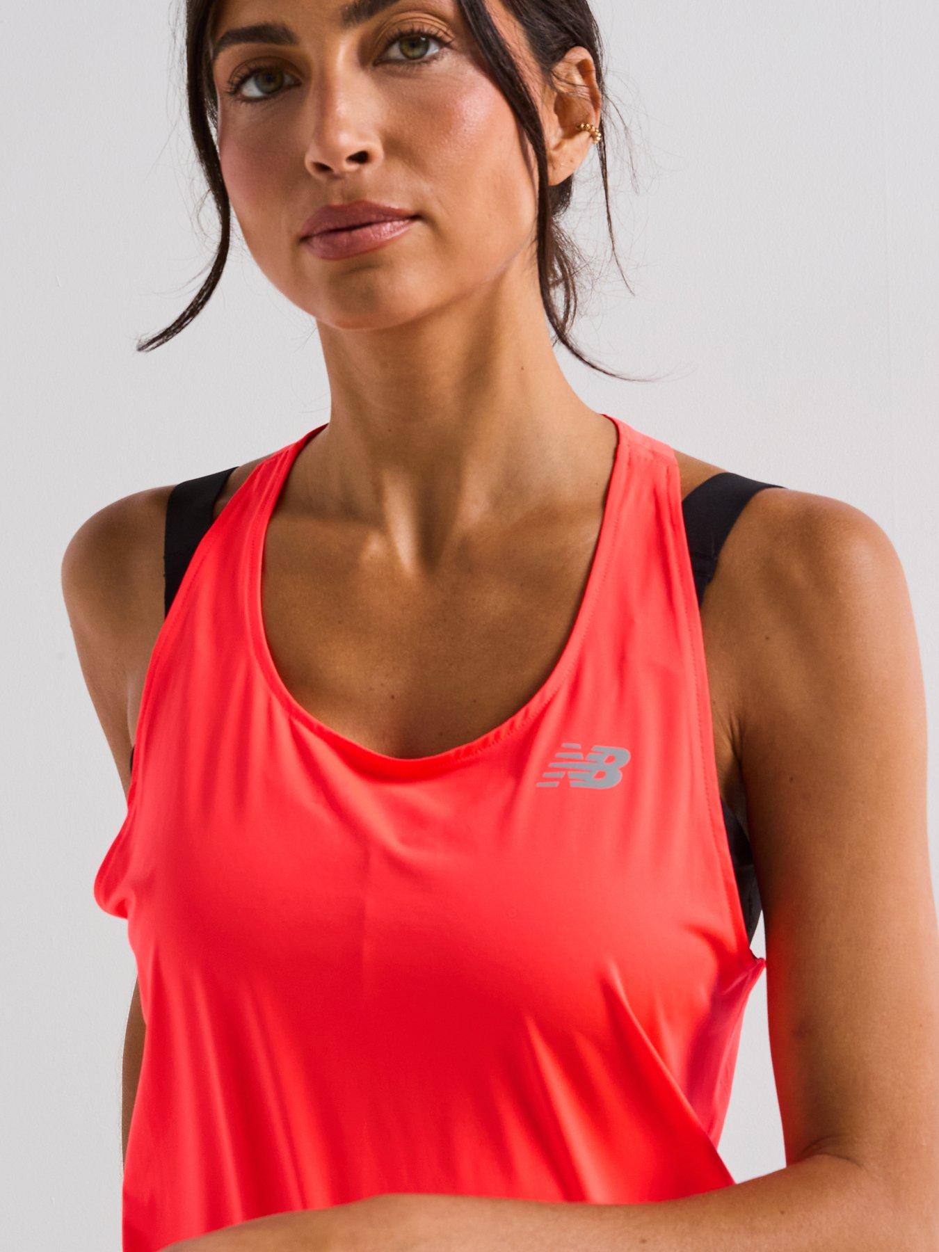 Image 4 of 6 of New Balance Womens Running Race Day Tank - Red