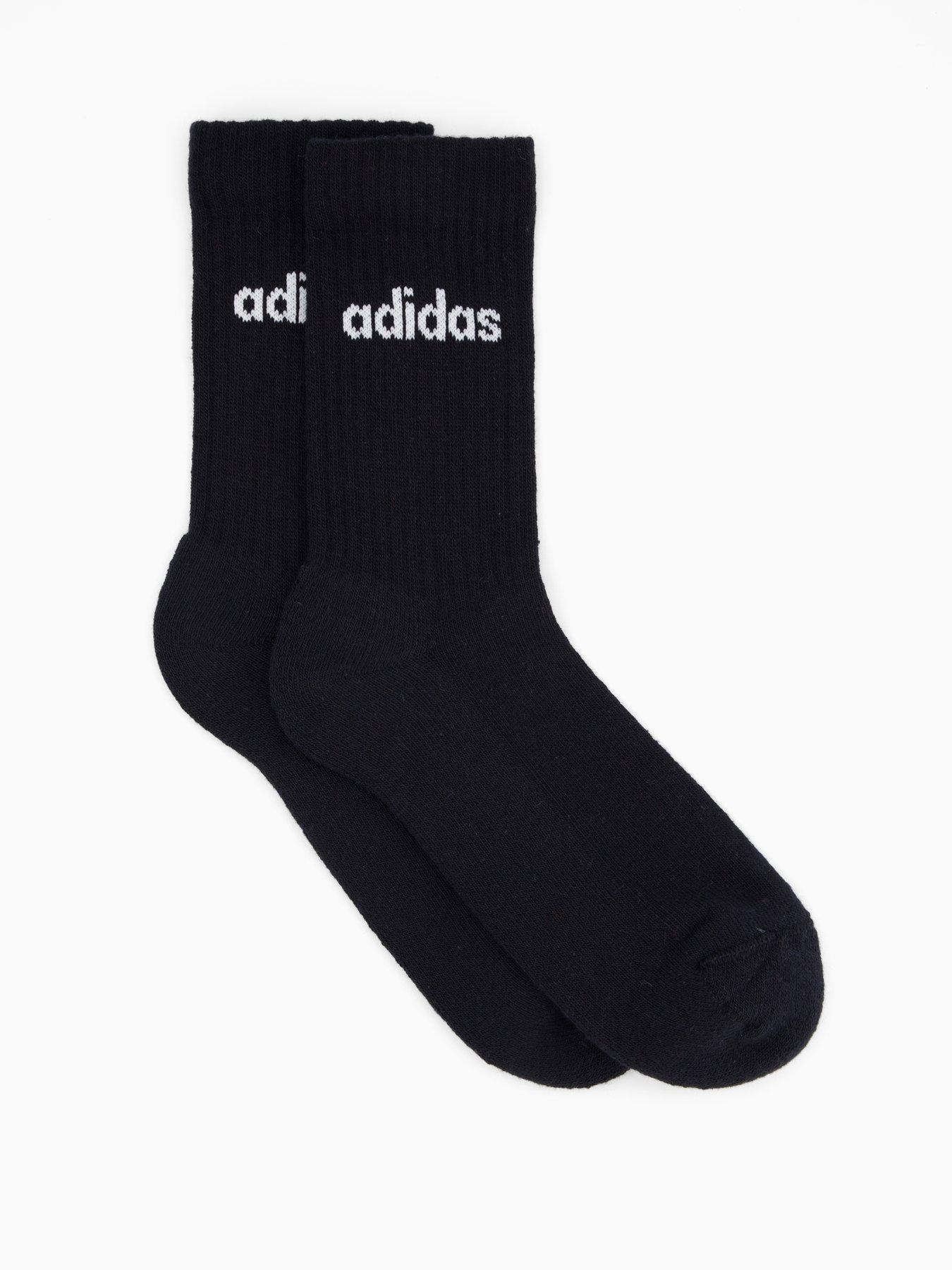 Image 2 of 3 of adidas Sportswear Men's Linear Crew Sock 6 Pack - Black