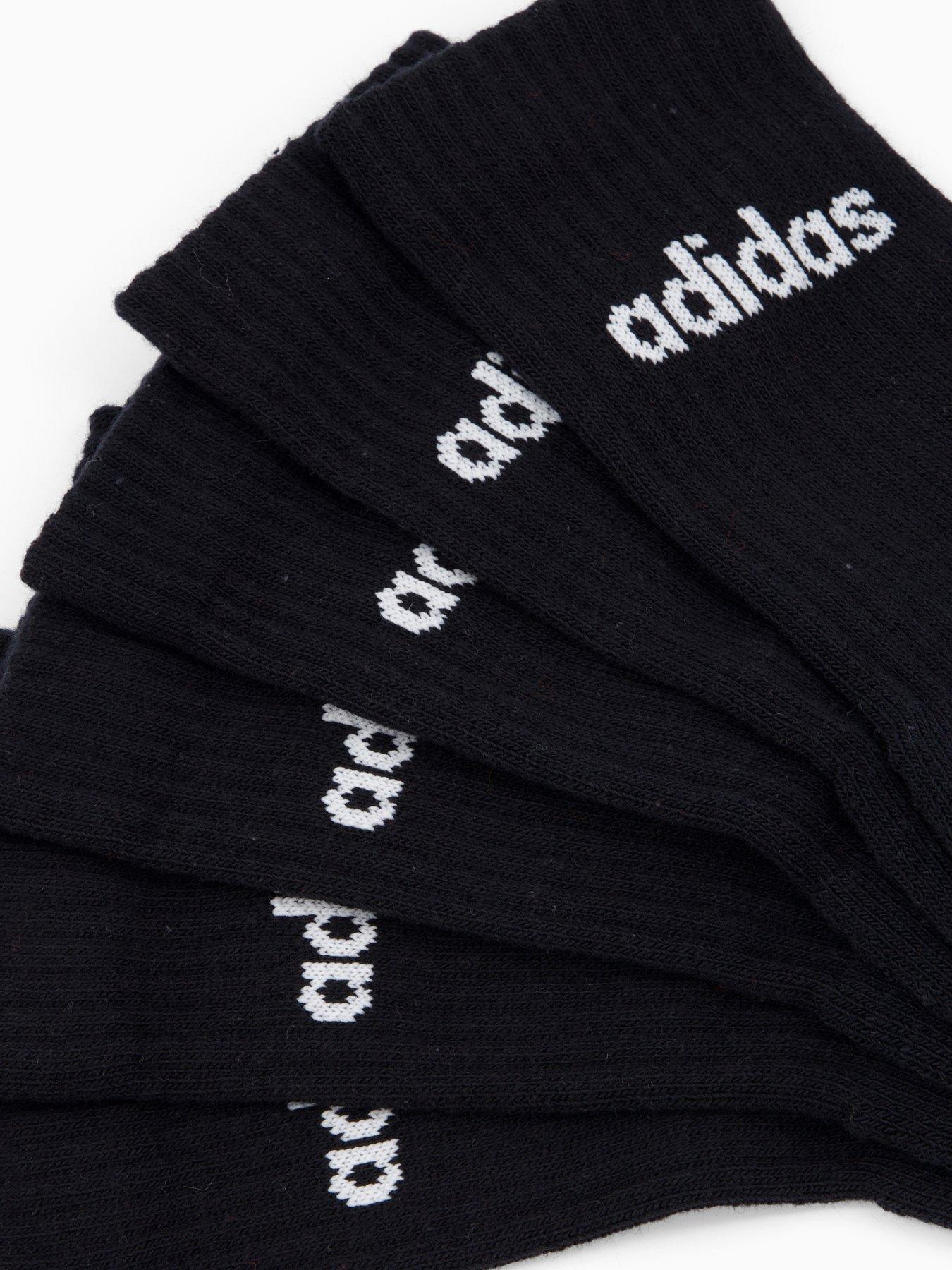 Image 3 of 3 of adidas Sportswear Men's Linear Crew Sock 6 Pack - Black