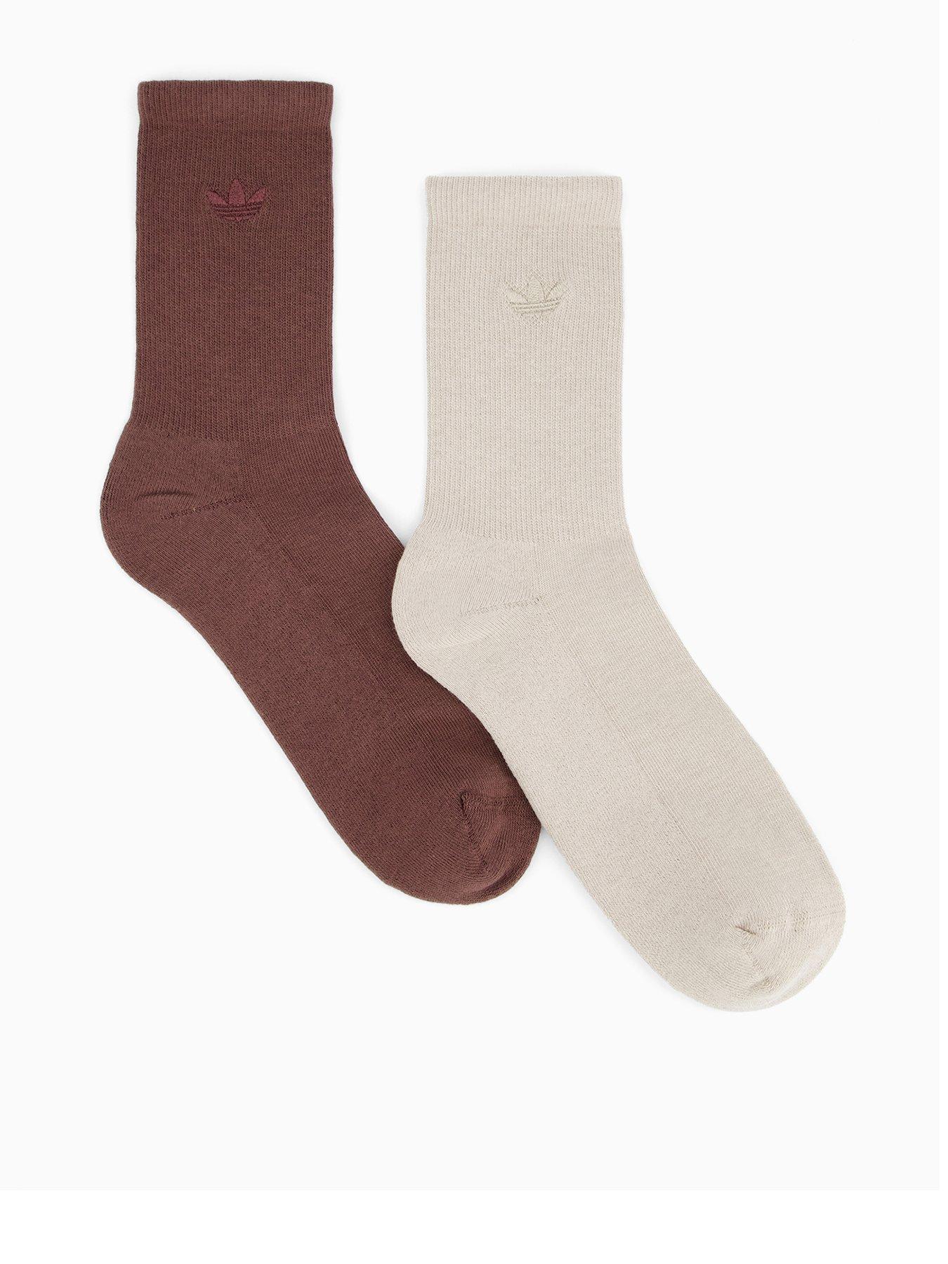undefined Unisex 2-Toned Cr Socks2 Pack - Brown
