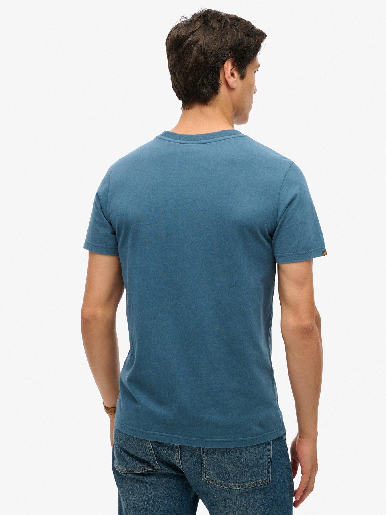  image of superdry-original-classic-core-logo-t-shirt-blue