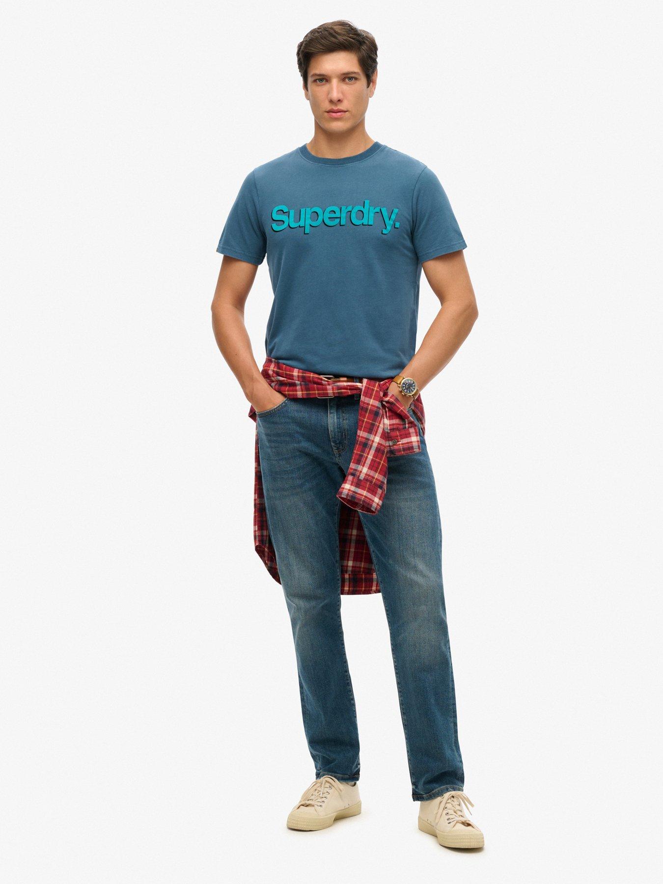  image of superdry-original-classic-core-logo-t-shirt-blue
