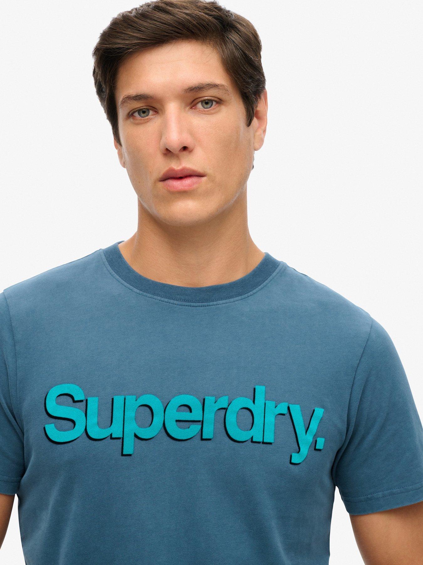  image of superdry-original-classic-core-logo-t-shirt-blue