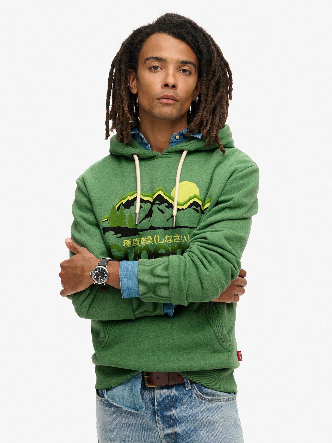 Image 1 of 6 of Superdry Original Great Outdoors Graphic Hoodie - Green