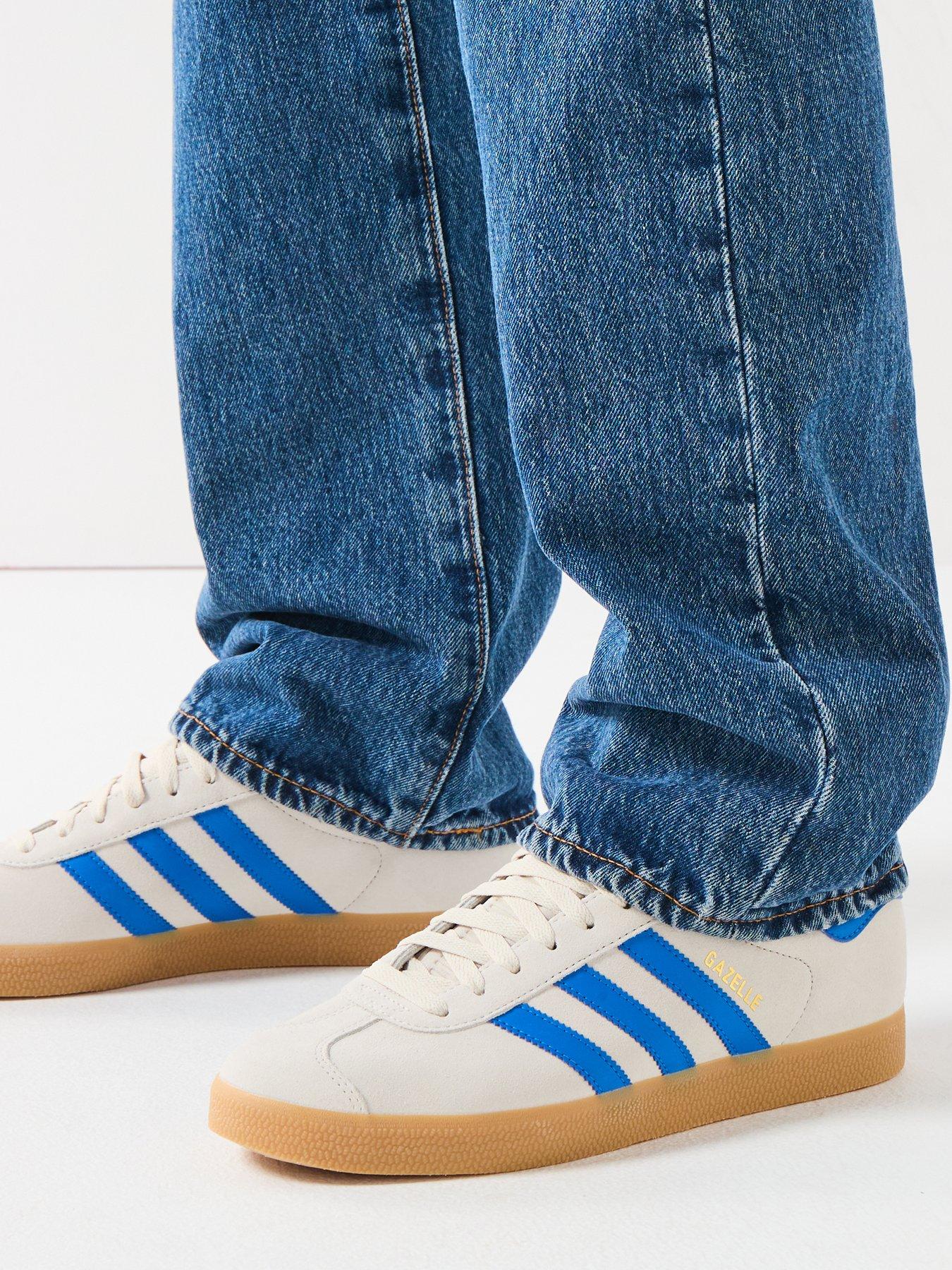 undefined Men's Gazelle Trainers - White/Blue