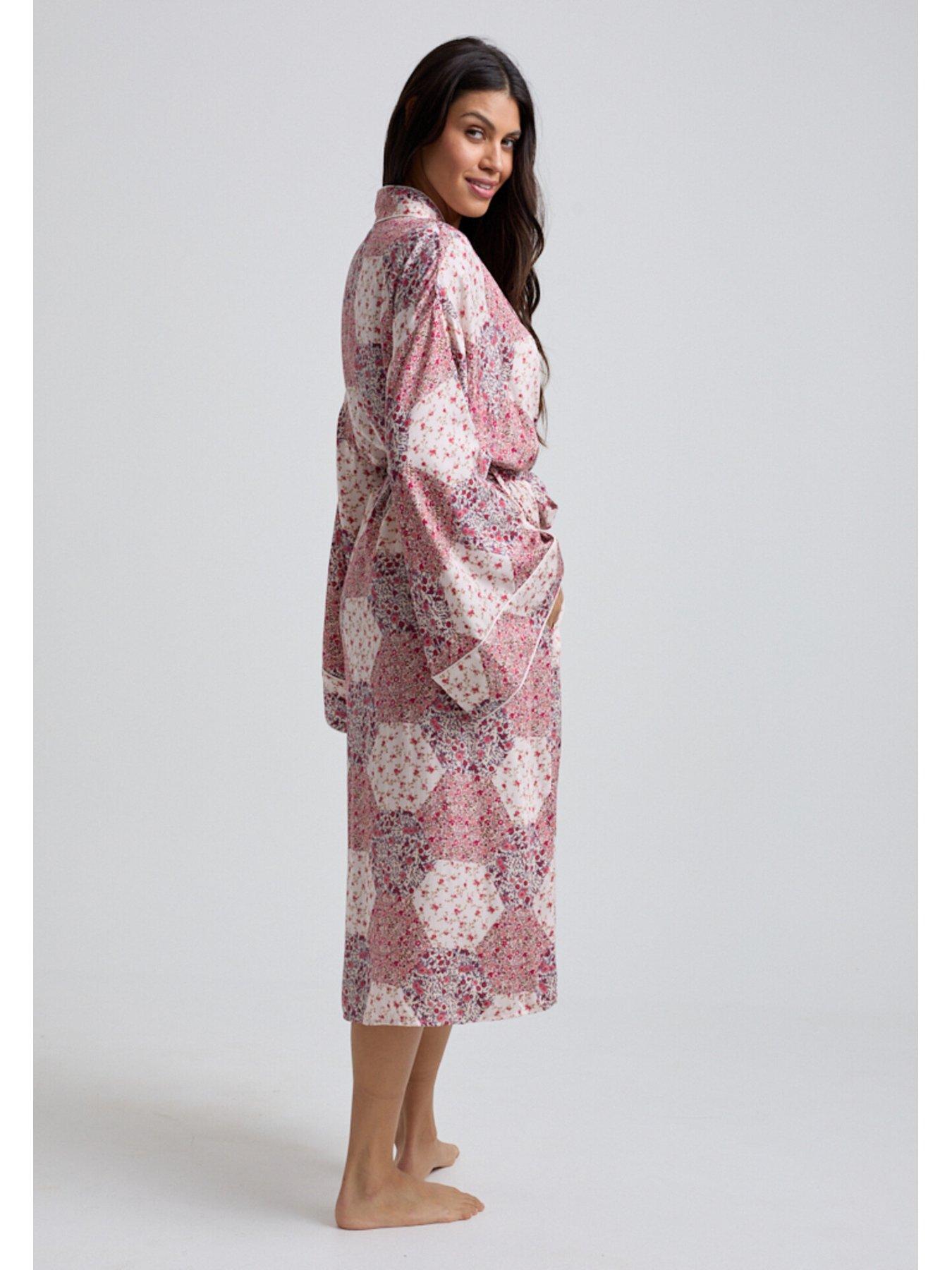  image of lily-lionel-corina-aster-patchwork-print-robe-pink