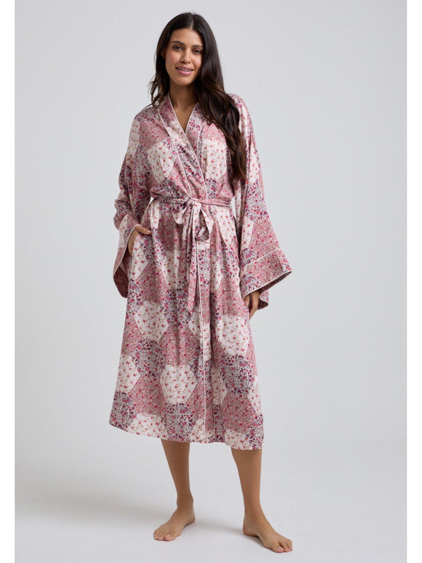  image of lily-lionel-corina-aster-patchwork-print-robe-pink