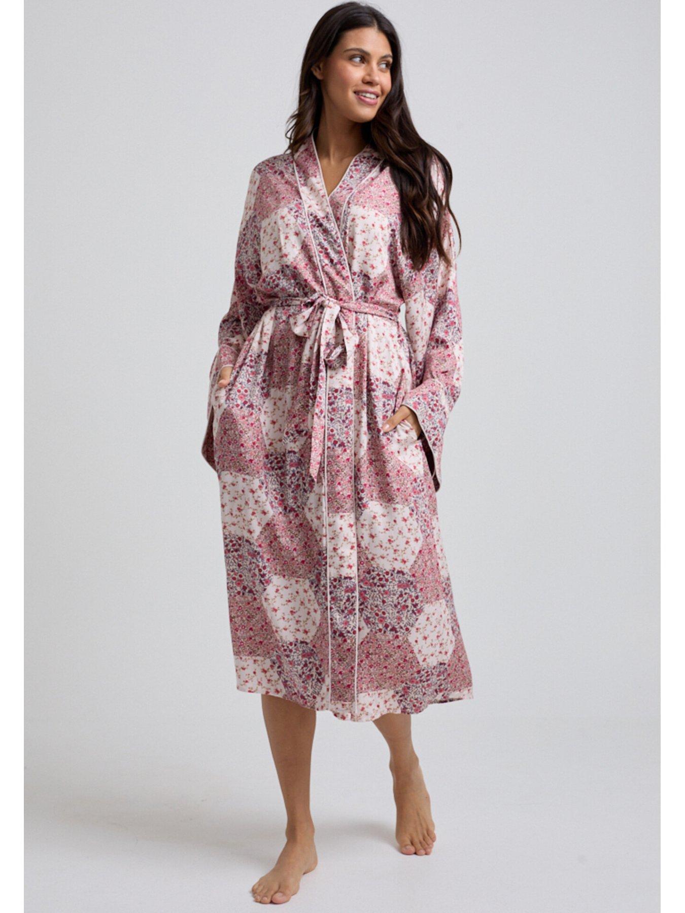  image of lily-lionel-corina-aster-patchwork-print-robe-pink
