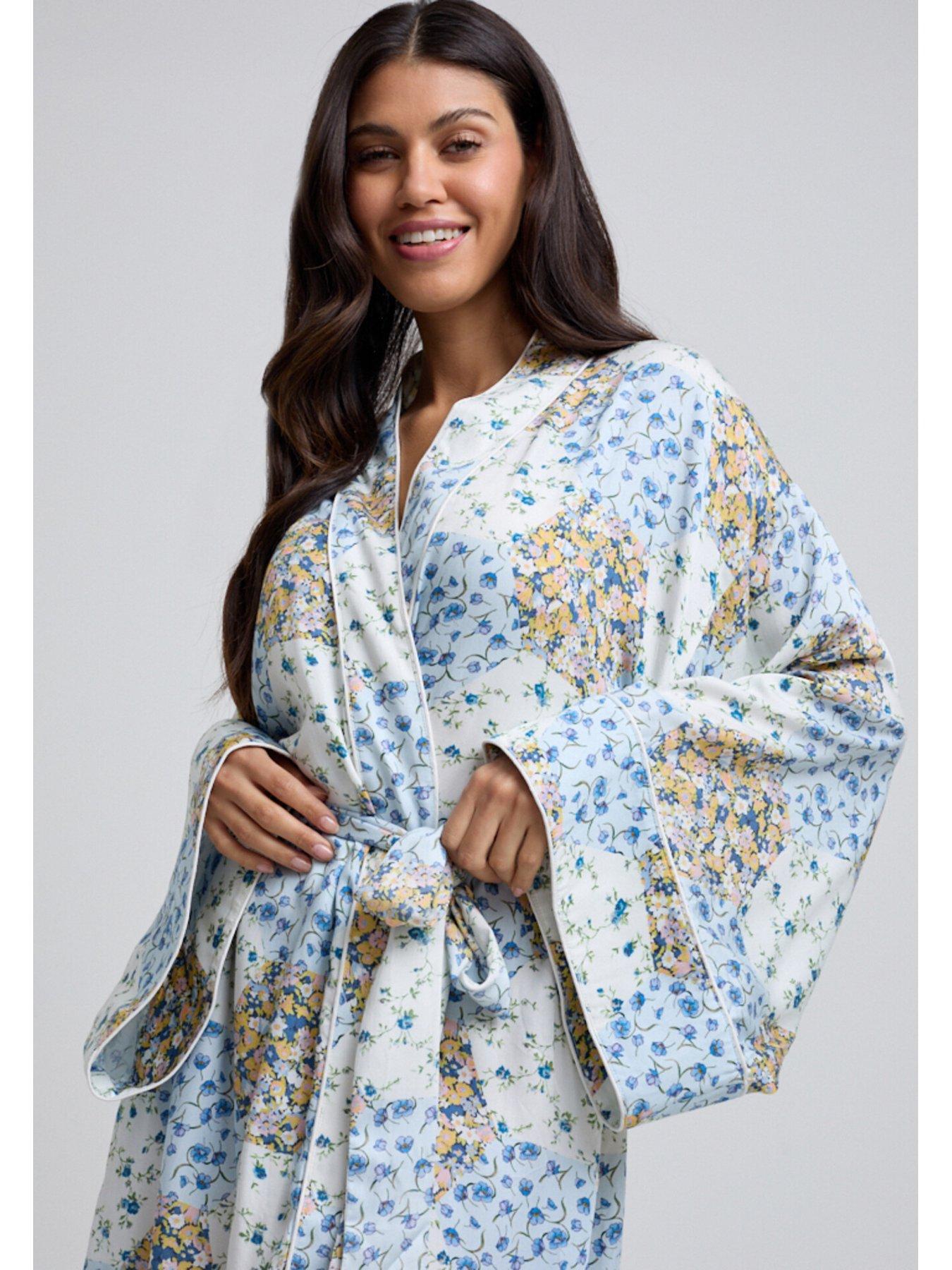  image of lily-lionel-corina-summer-patchwork-print-robe-ecru-multi