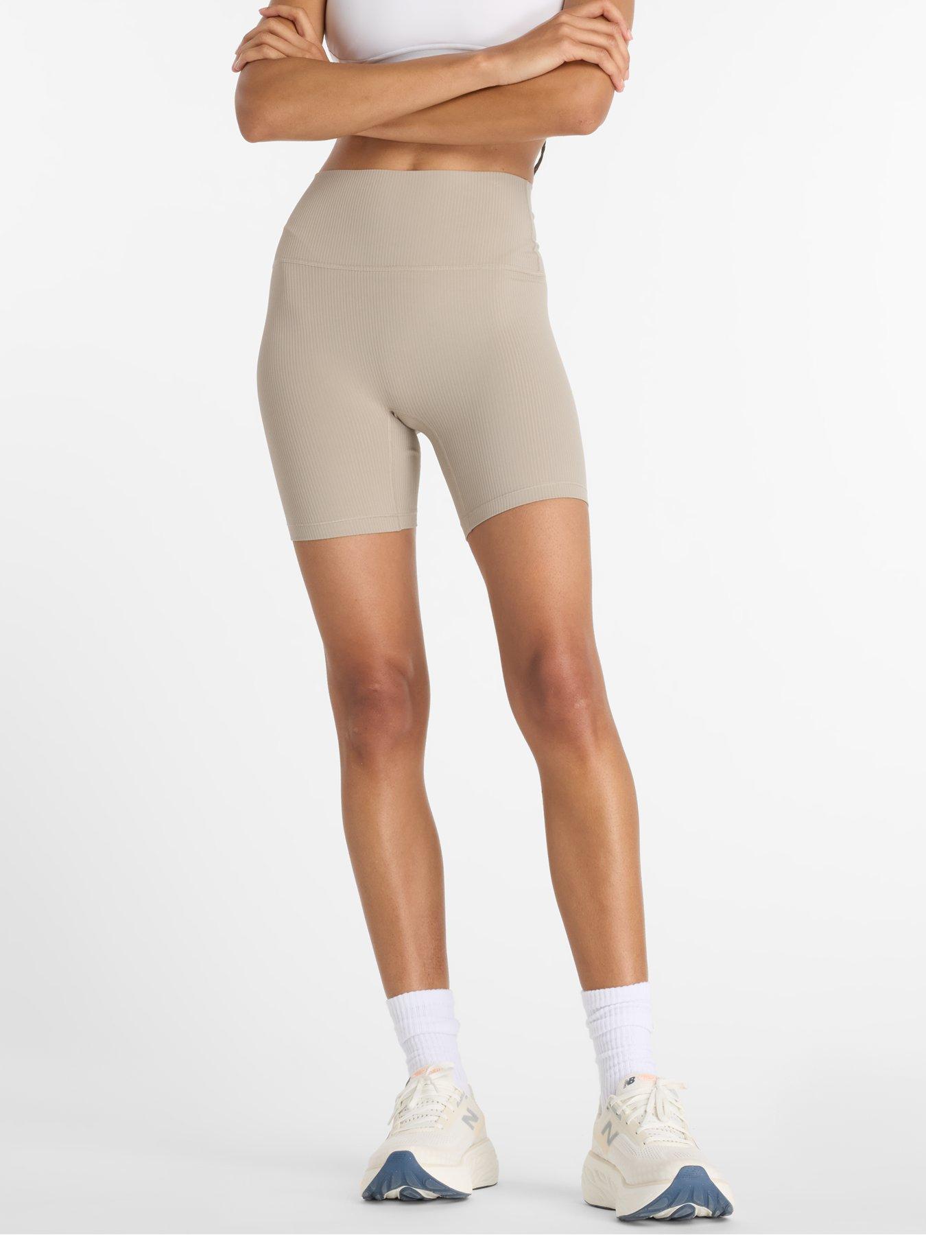 new-balance-womens-training-ribbed-high-rise-6inch-bike-shorts-beige