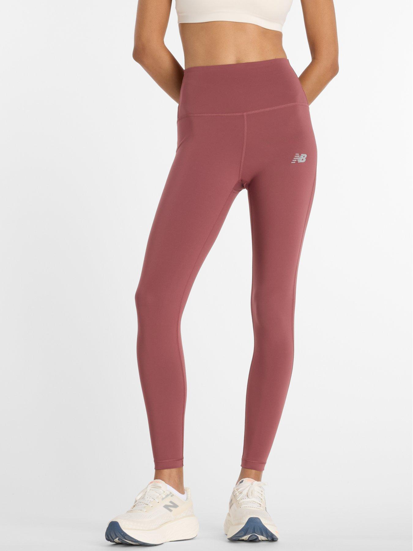 Image 1 of 6 of New Balance Womens Running Sleek 25Inch High Rise Tights - Red