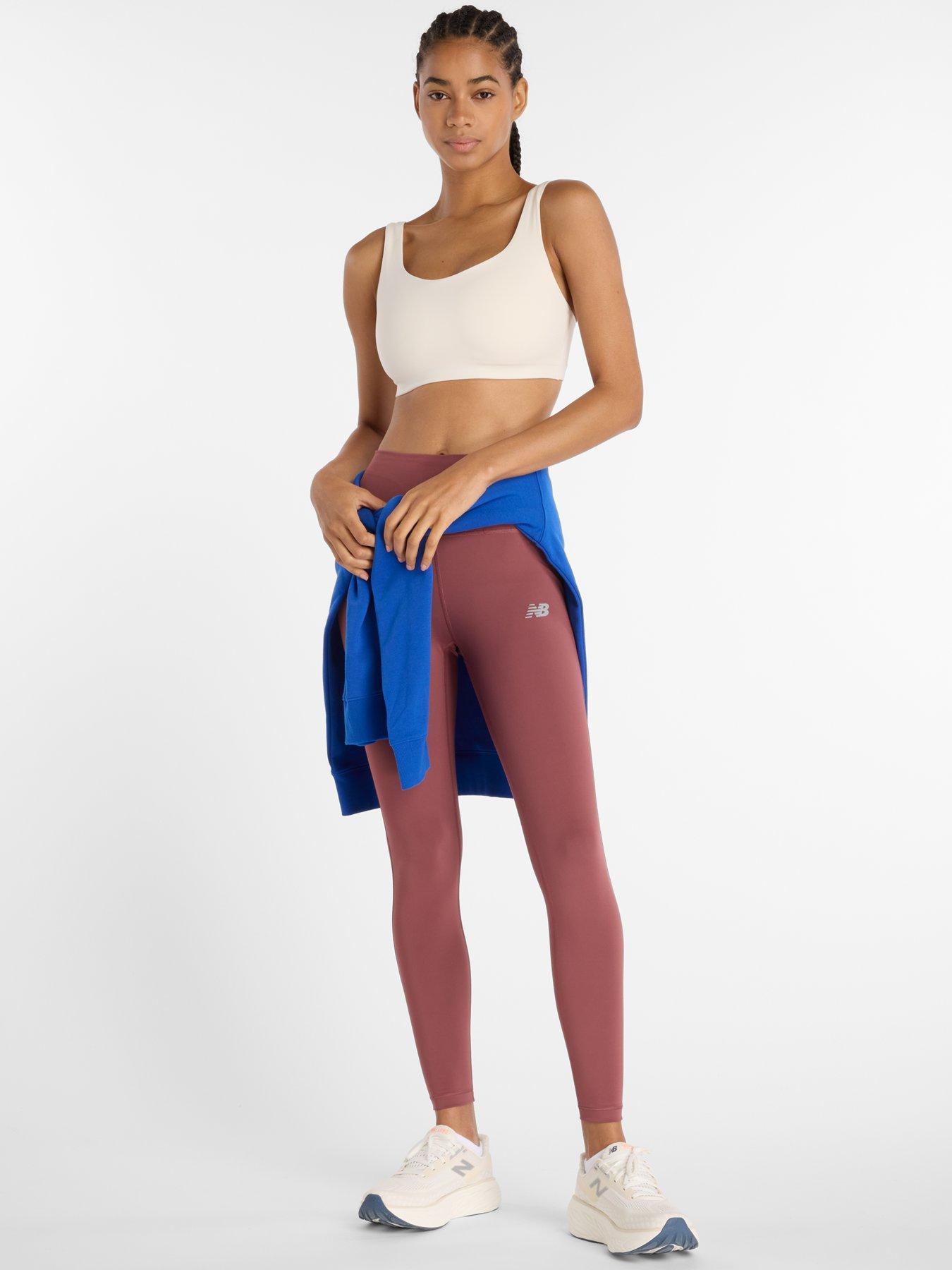Image 3 of 6 of New Balance Womens Running Sleek 25Inch High Rise Tights - Red