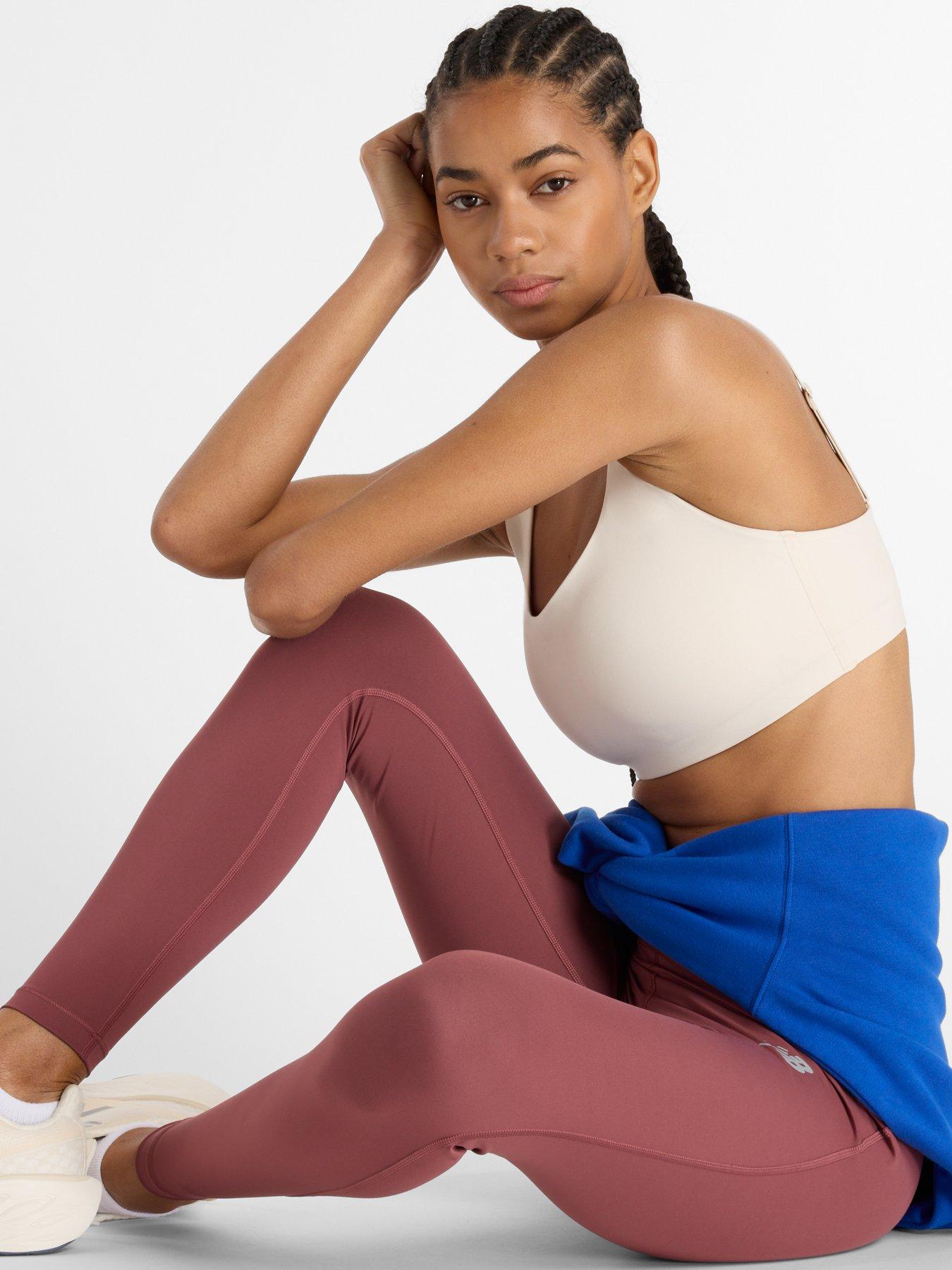 Image 4 of 6 of New Balance Womens Running Sleek 25Inch High Rise Tights - Red