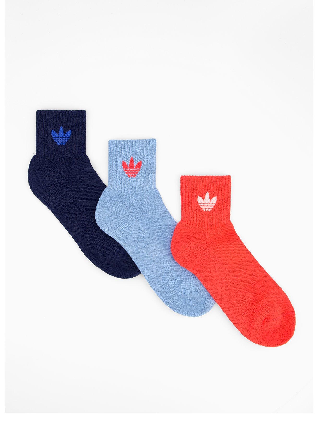 undefined Unisex 1/4 Socks 3 Pack - Multi