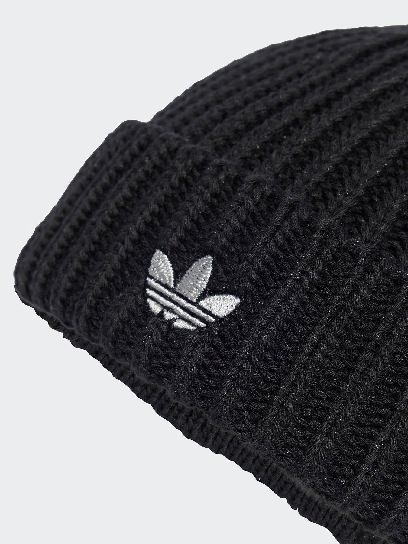 adidas Originals Fisherman Short Beanie - Black | Littlewoods
